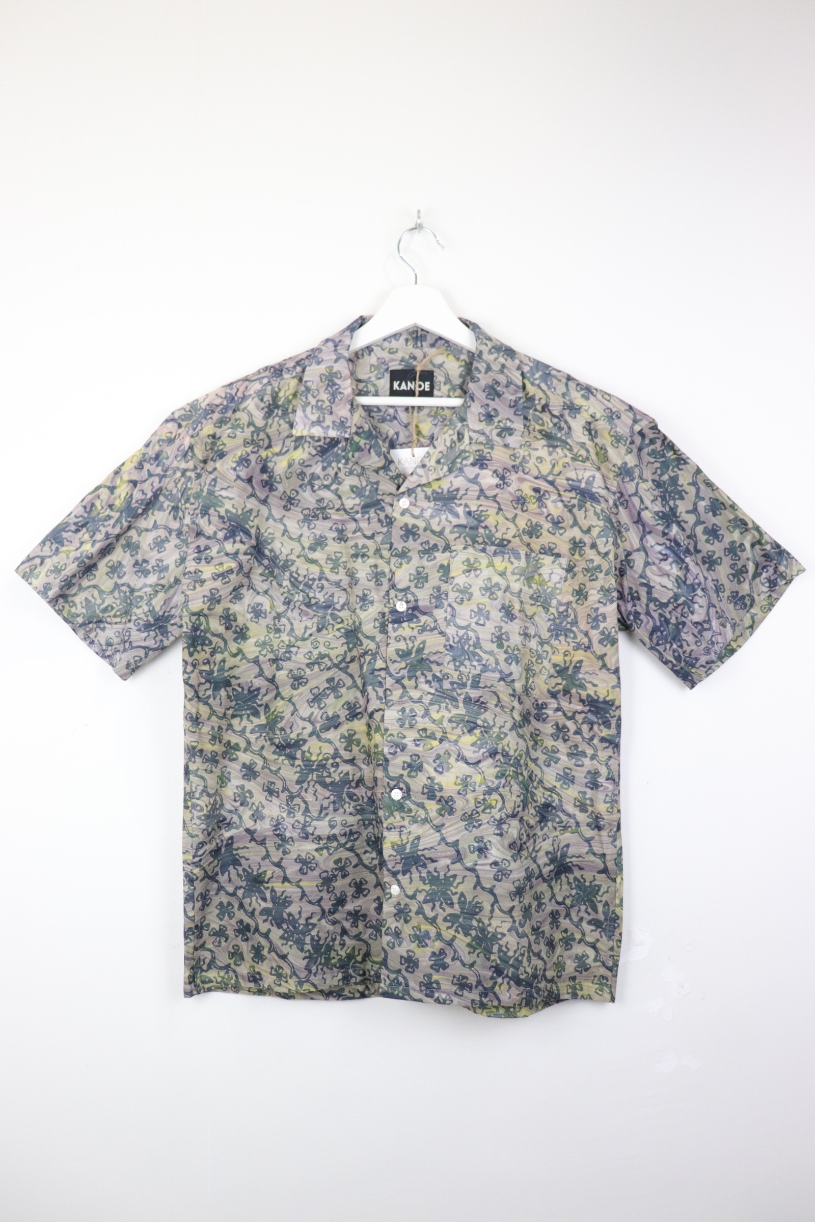 KANOEMEN Handmade Open Collar Batik Shirt - Evren [L]