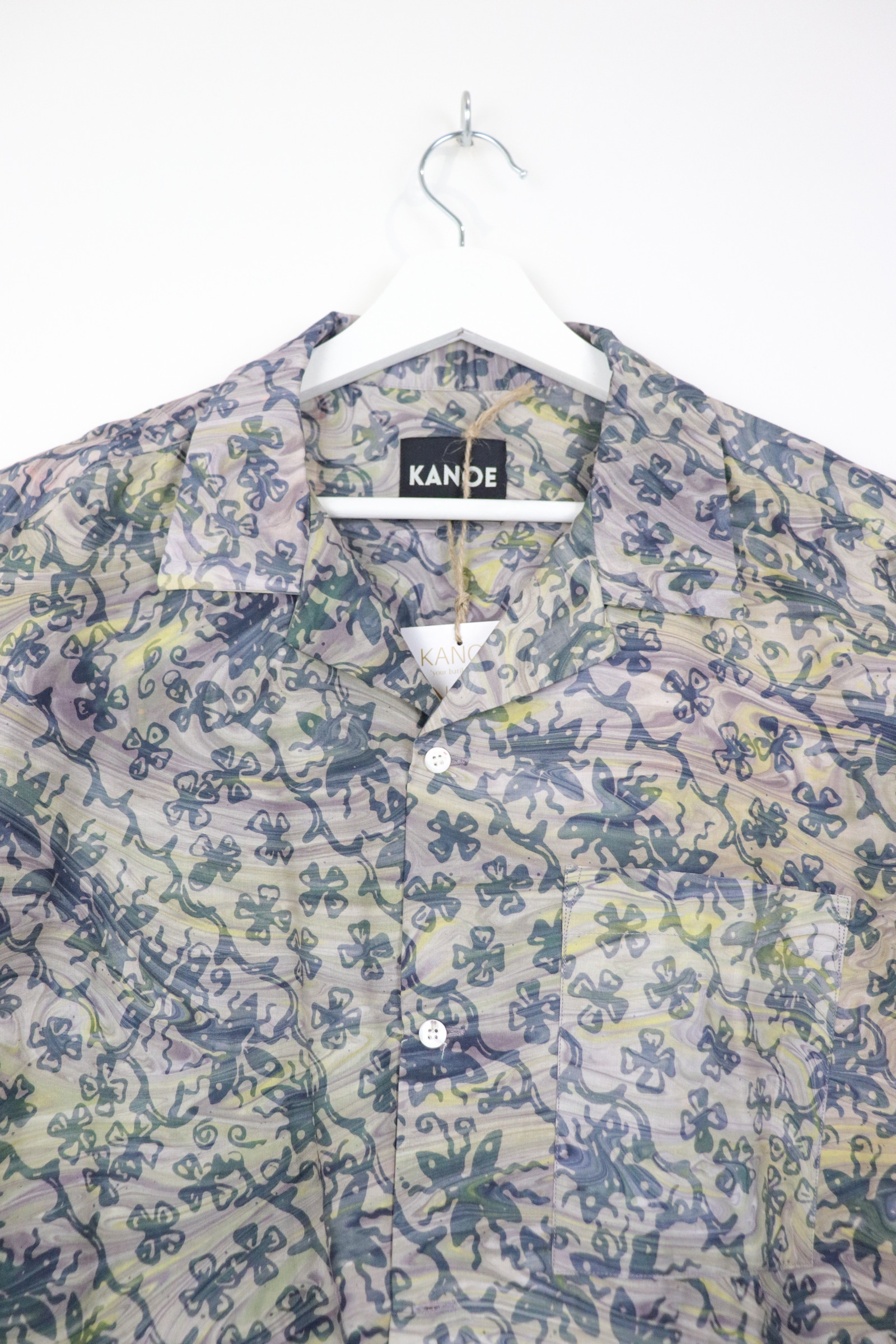 KANOEMEN Handmade Open Collar Batik Shirt - Evren [L]