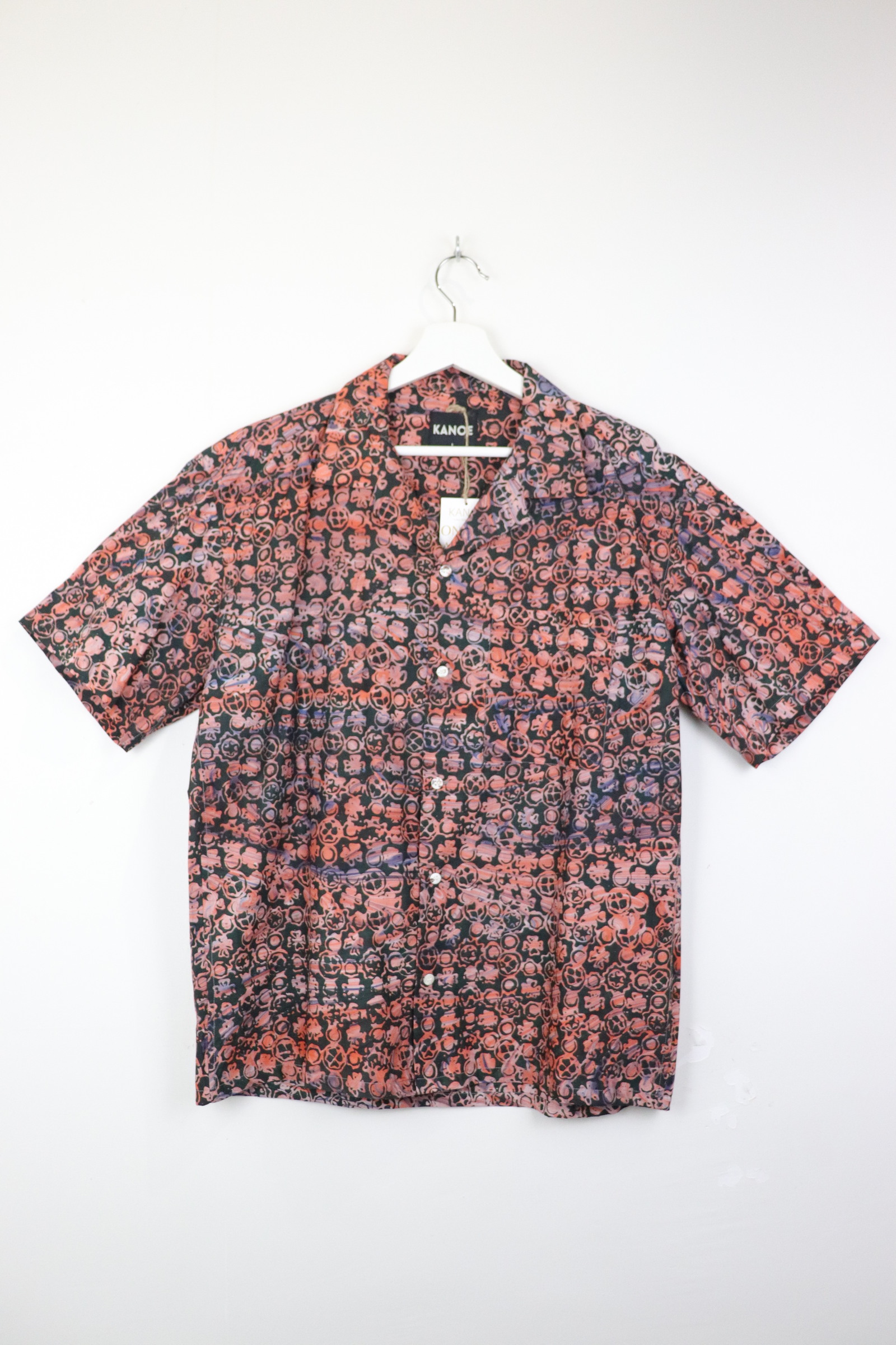 KANOEMEN Handmade Open Collar Batik Shirt - Kane [L]