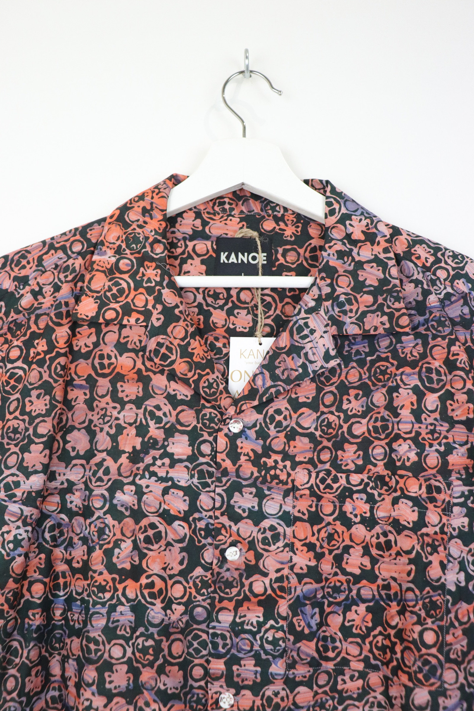 KANOEMEN Handmade Open Collar Batik Shirt - Kane [L]