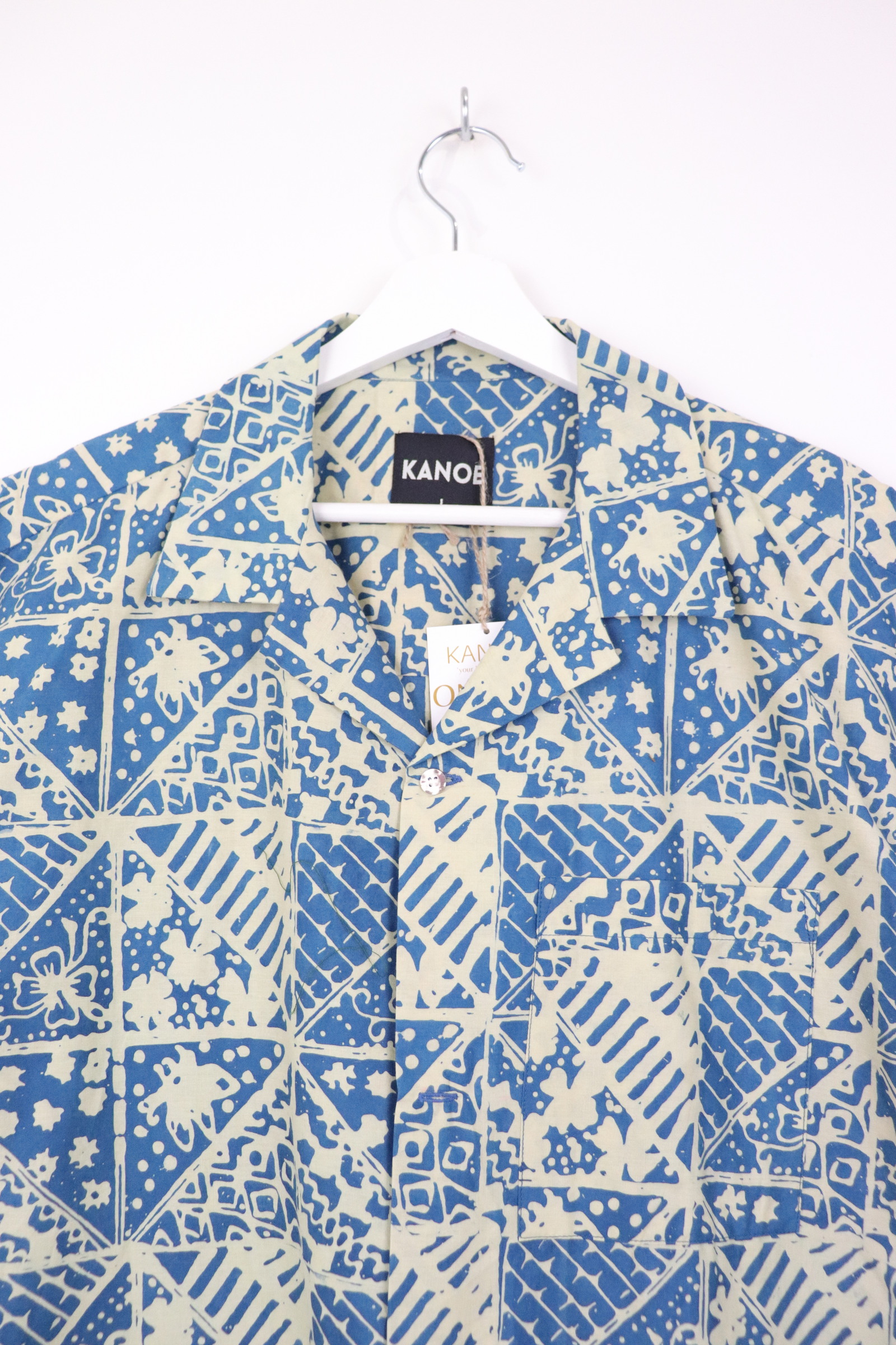 KANOEMEN Handmade Open Collar Batik Shirt - Arden [L]