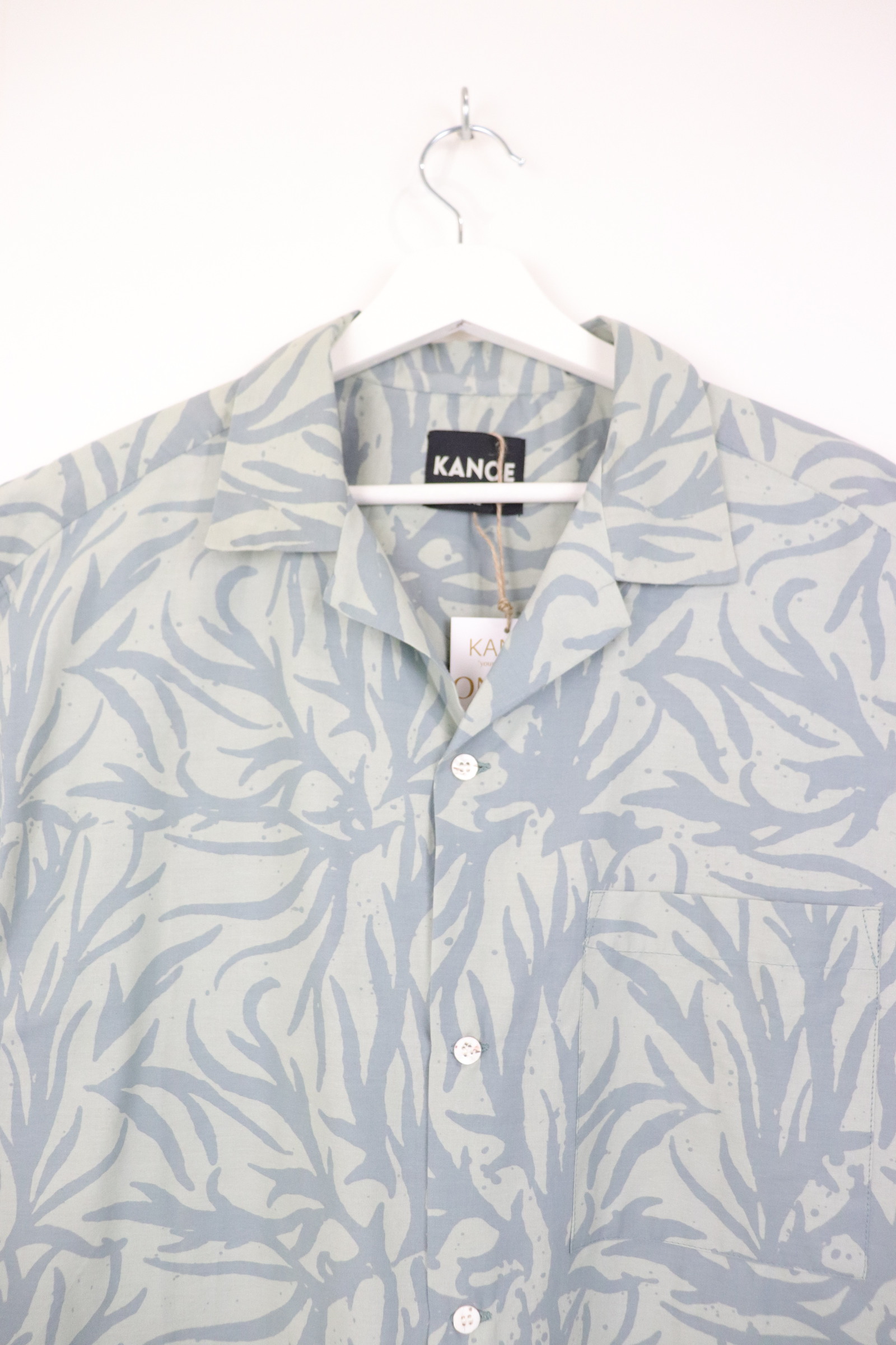 KANOEMEN Handmade Open Collar Batik Shirt - Vance [XL]