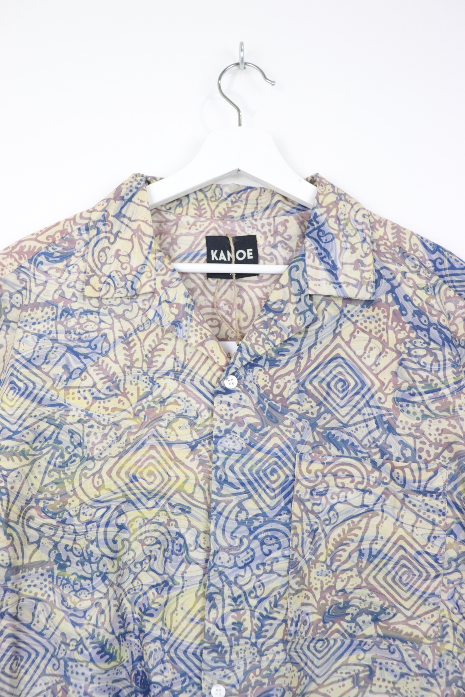 KANOEMEN Handmade Open Collar Batik Shirt - Roan [XL]