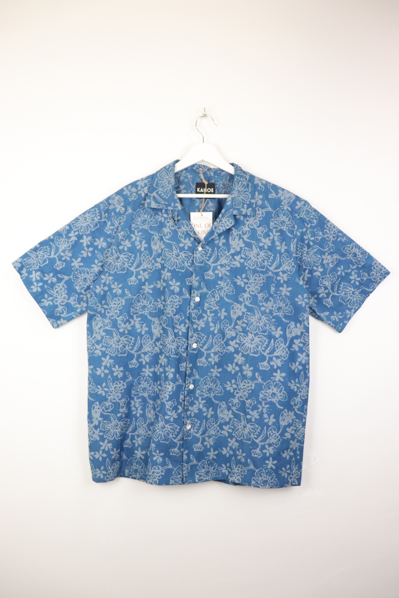 KANOEMEN Handmade Open Collar Batik Shirt - Lorne [XL]