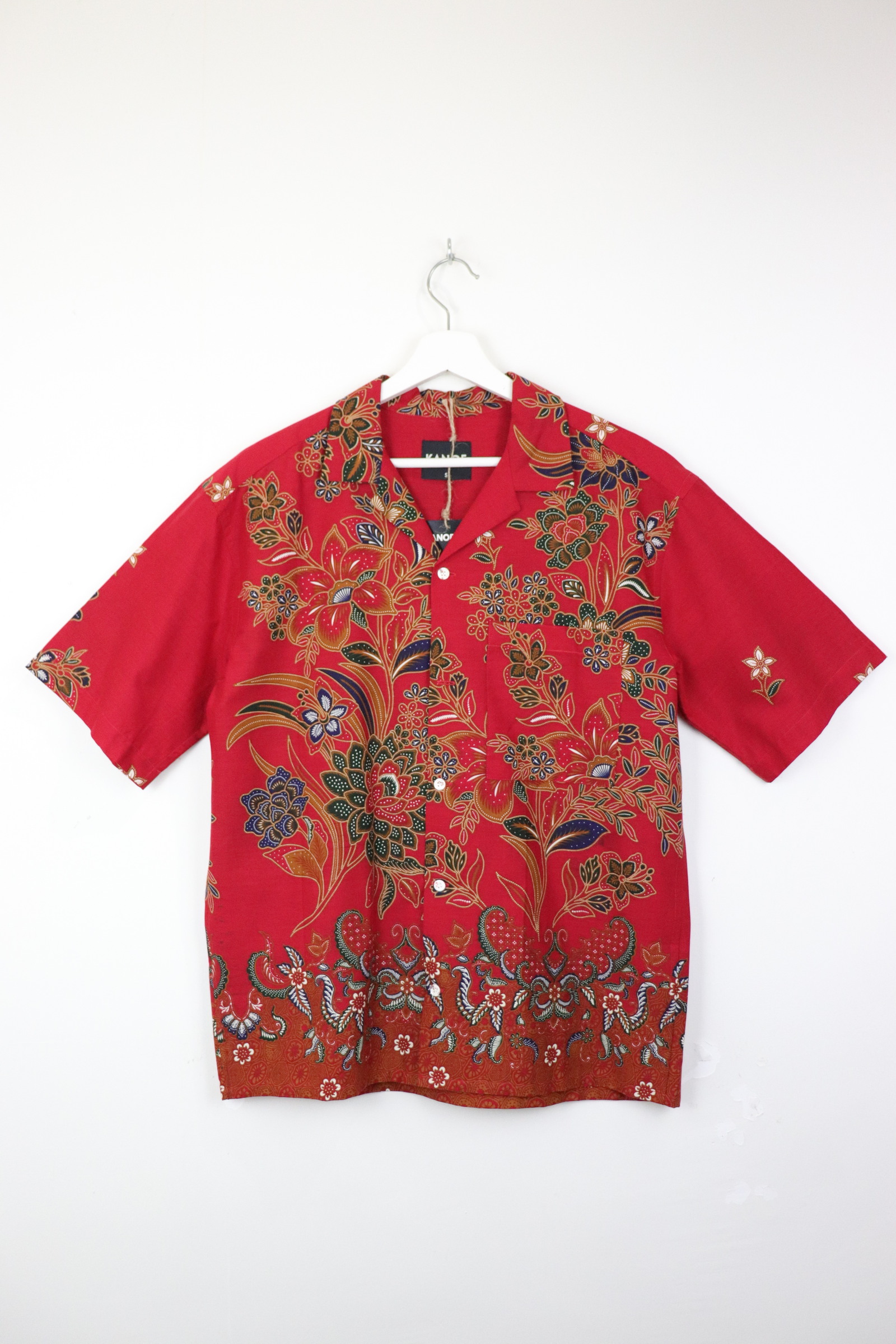 KANOEMEN Open Collar Batik Shirt - Shinku