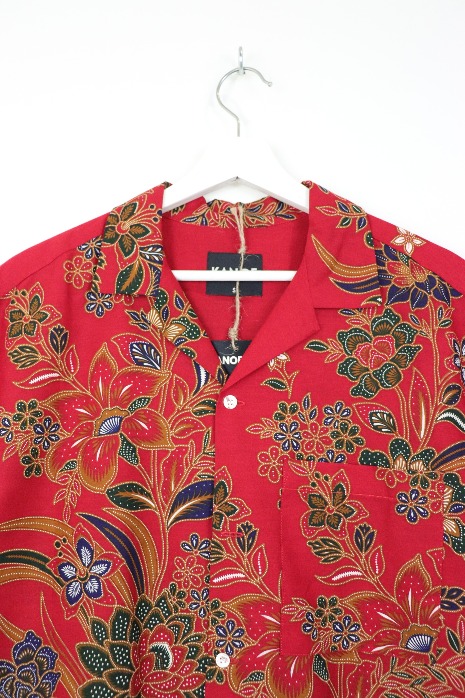 KANOEMEN Open Collar Batik Shirt - Shinku