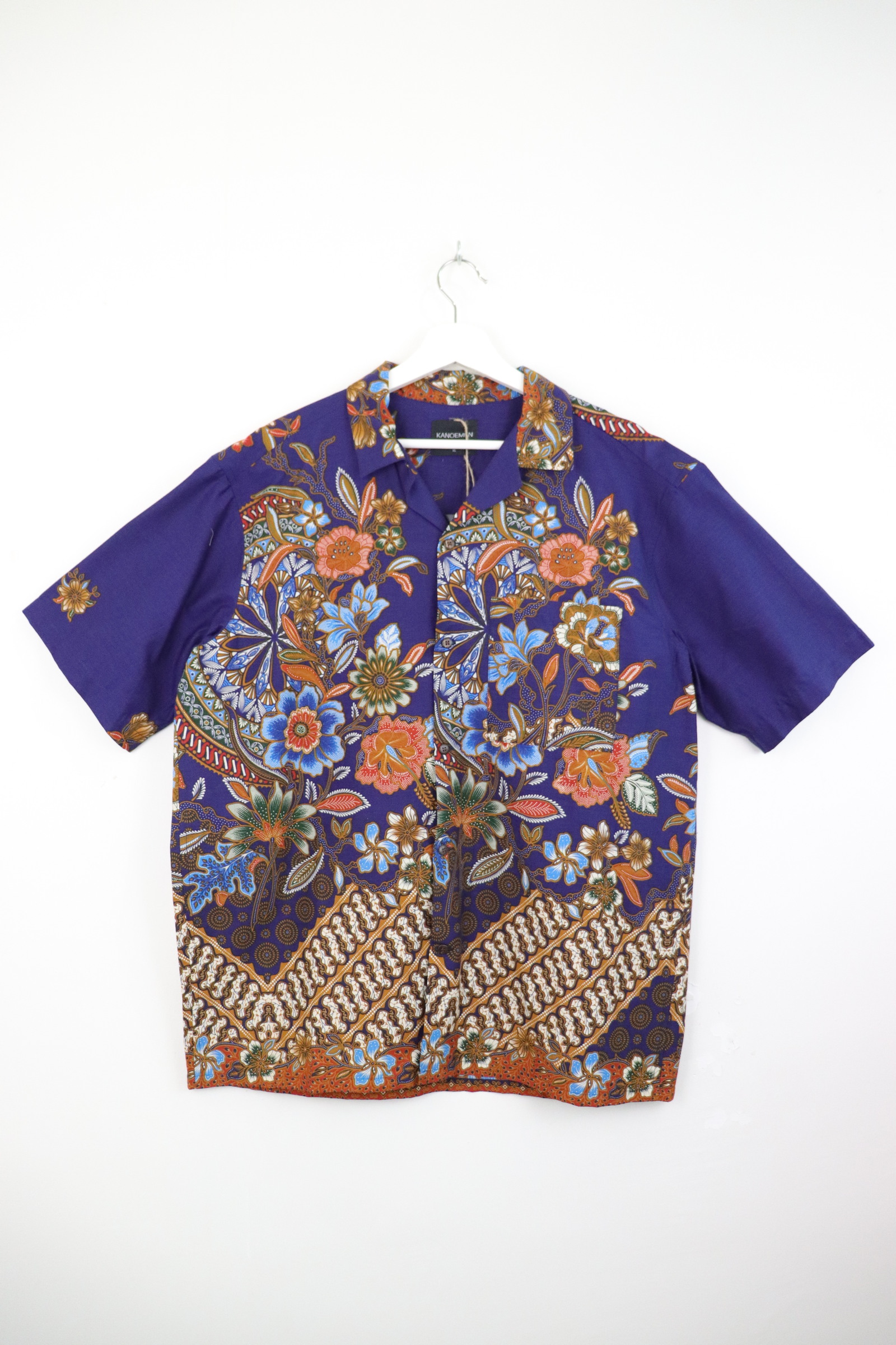 KANOEMEN Open Collar Batik Shirt - Tenzai [ XL ] 