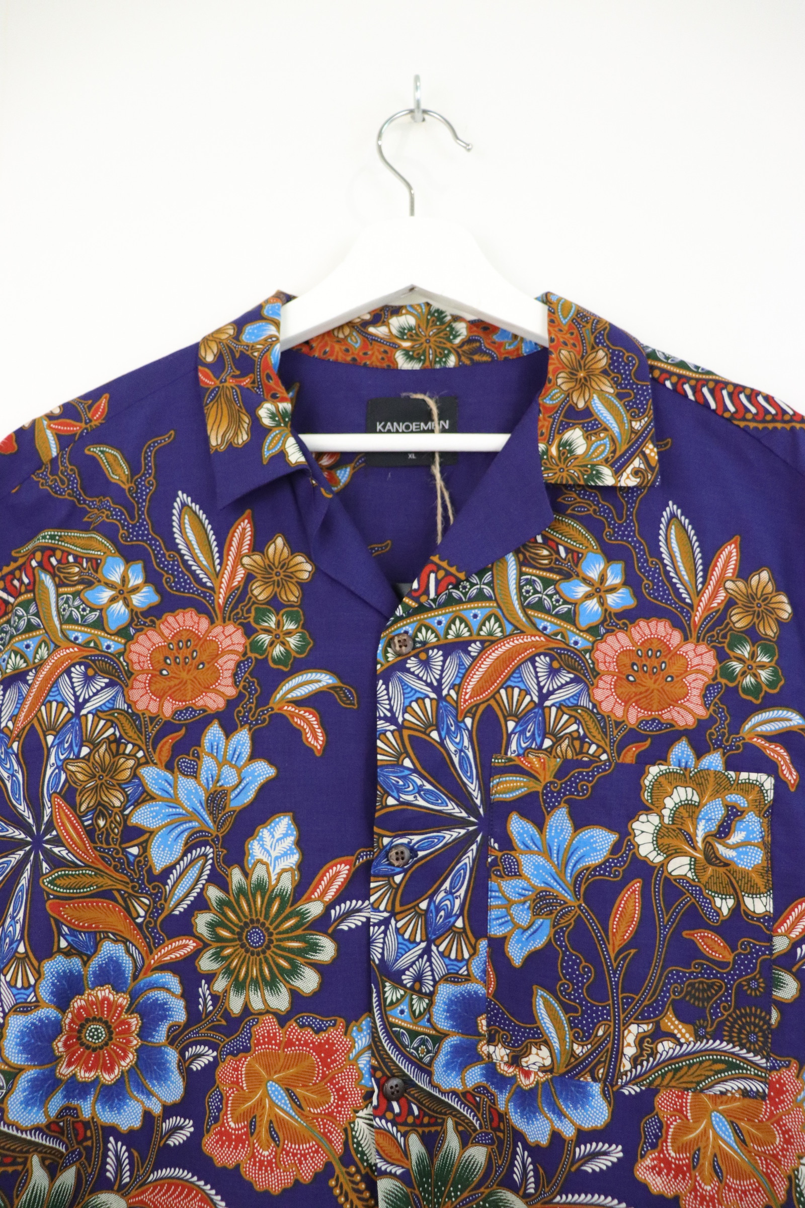 KANOEMEN Open Collar Batik Shirt - Tenzai [ XL ] 