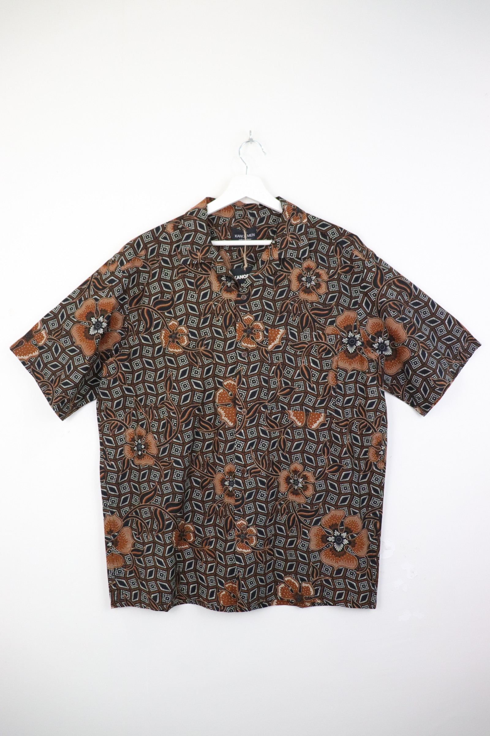KANOEMEN Open Collar Batik Shirt - Okami [ XL ]