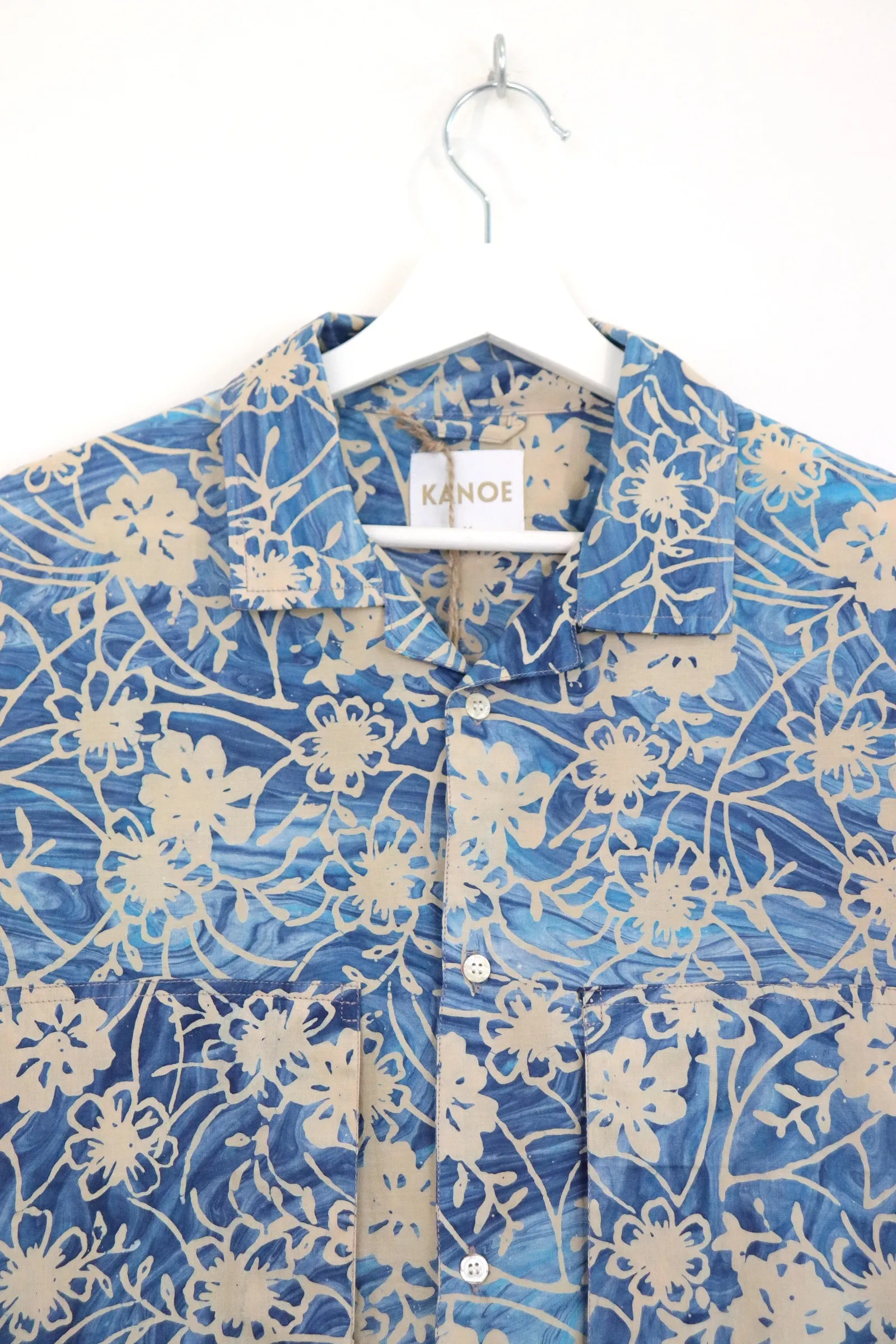 Men's Oversized Pockets Shirt - Pulut TaiTai [ Handmade Batik ] [ L ]