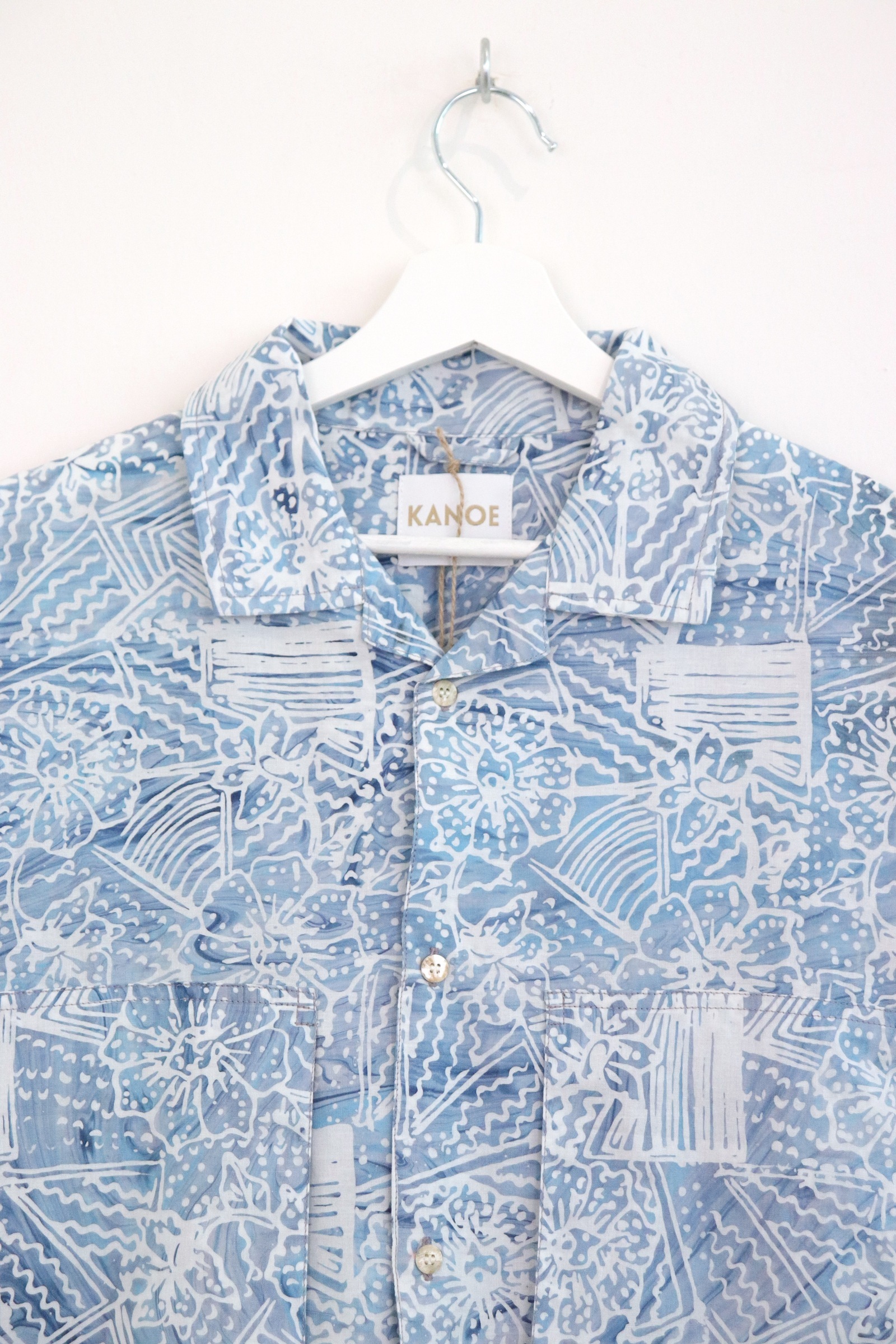 Men's Oversized Pockets Shirt - Lapis Biru [ Handmade Batik ]