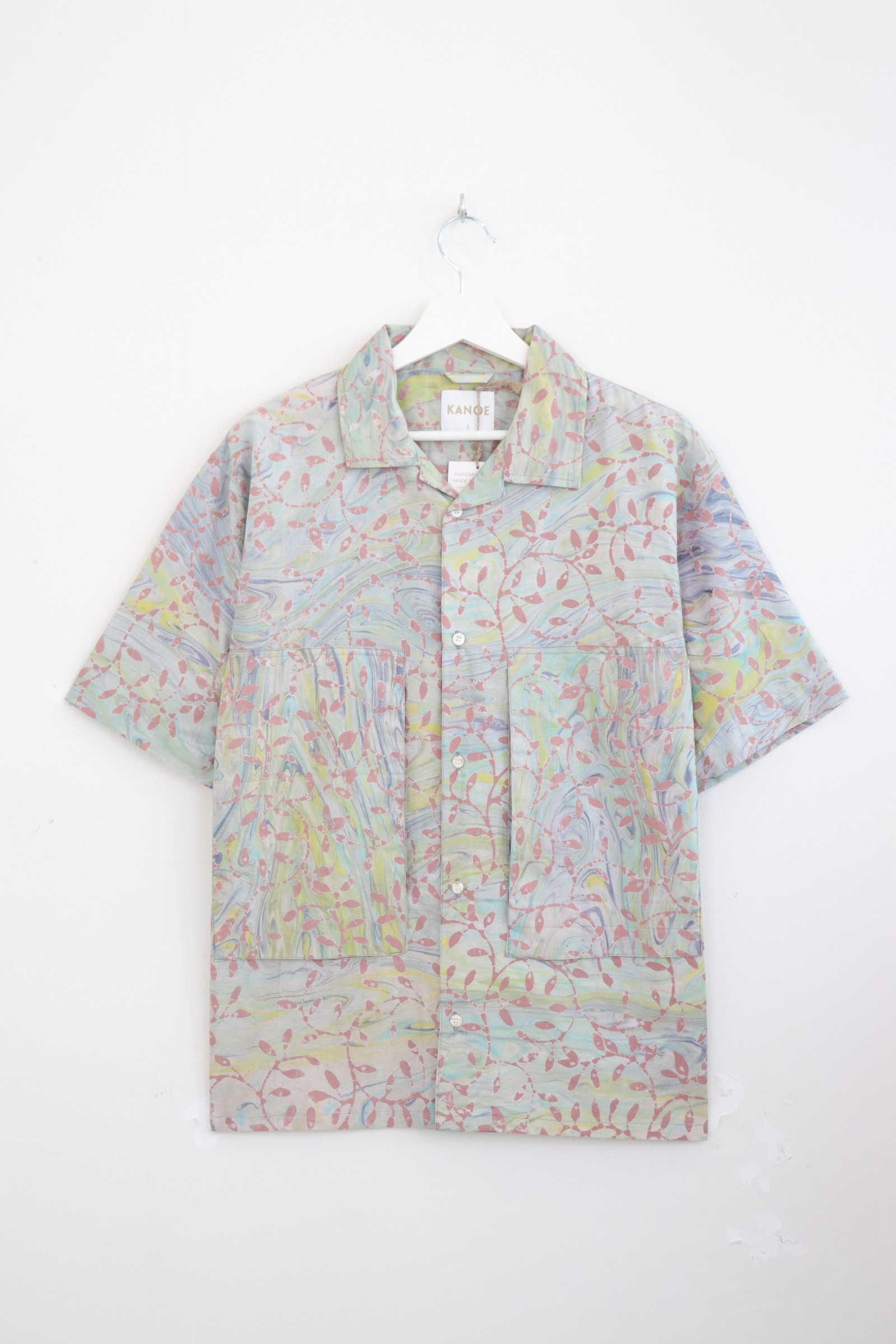 Men's Oversized Pockets Shirt - Seri Pastel [ Handmade Batik ]