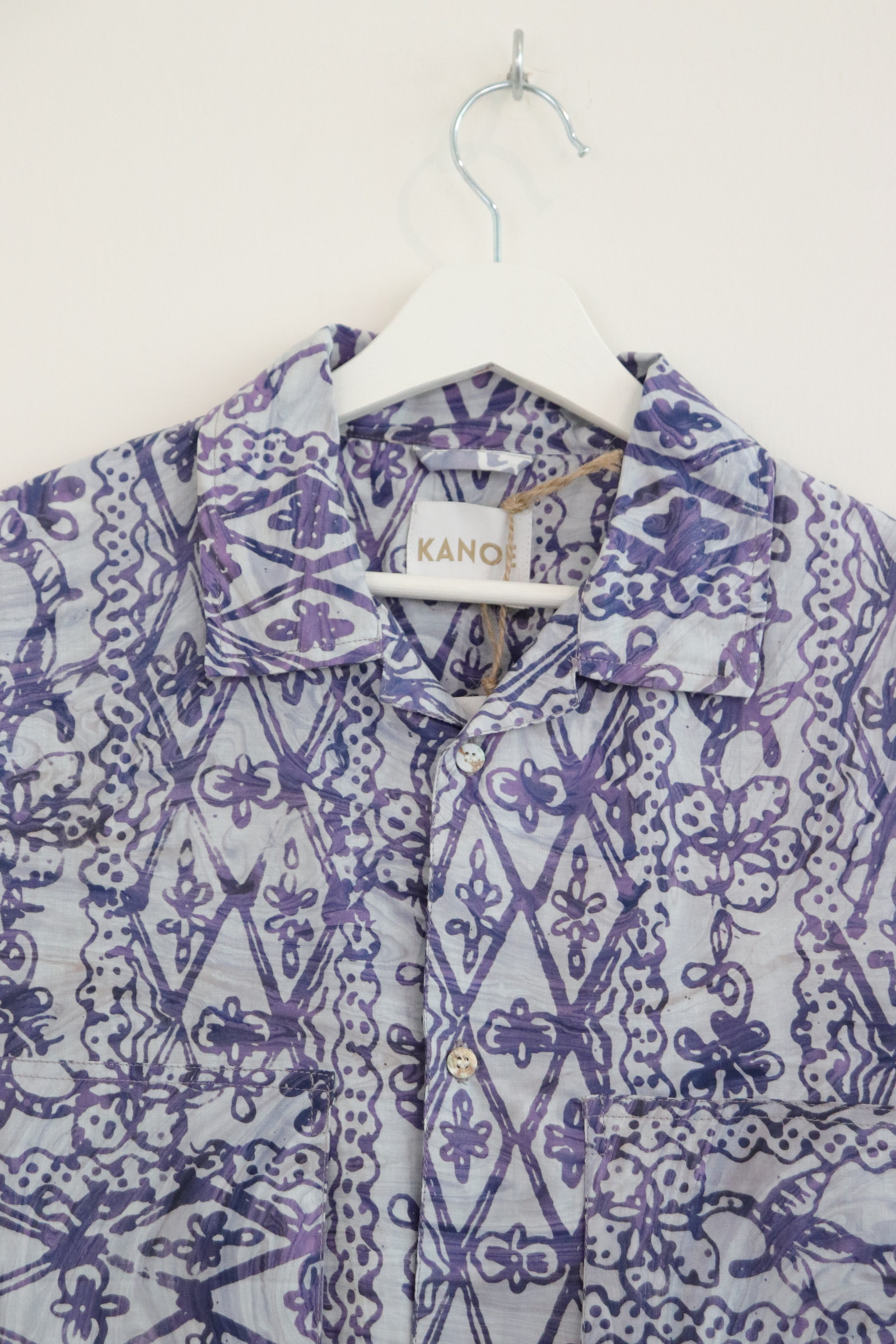 Men's Oversized Pockets Shirt - Keladi Lapis [ Handmade Batik ]