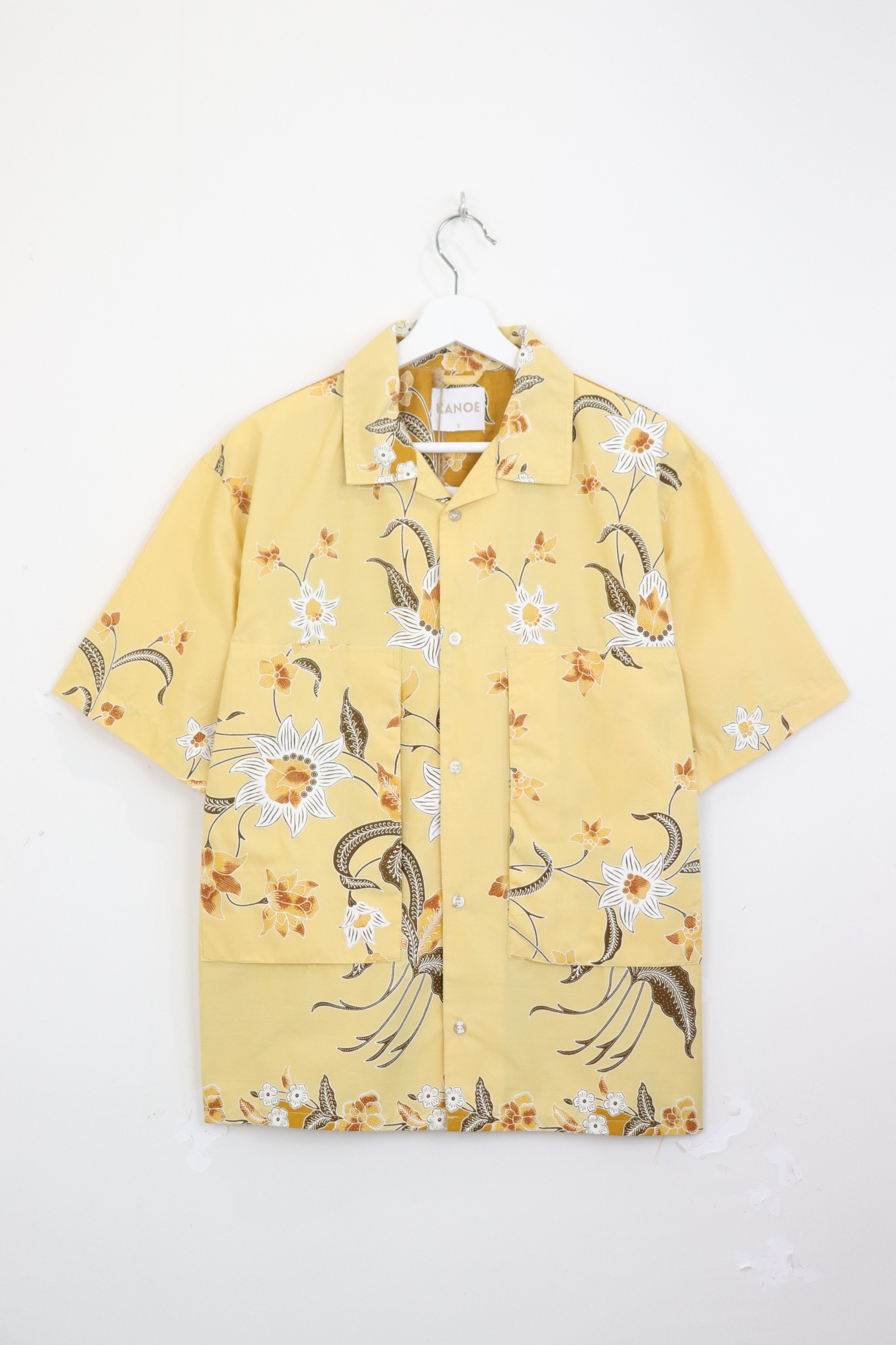 Men's Oversized Pockets Shirt - Custard Cream