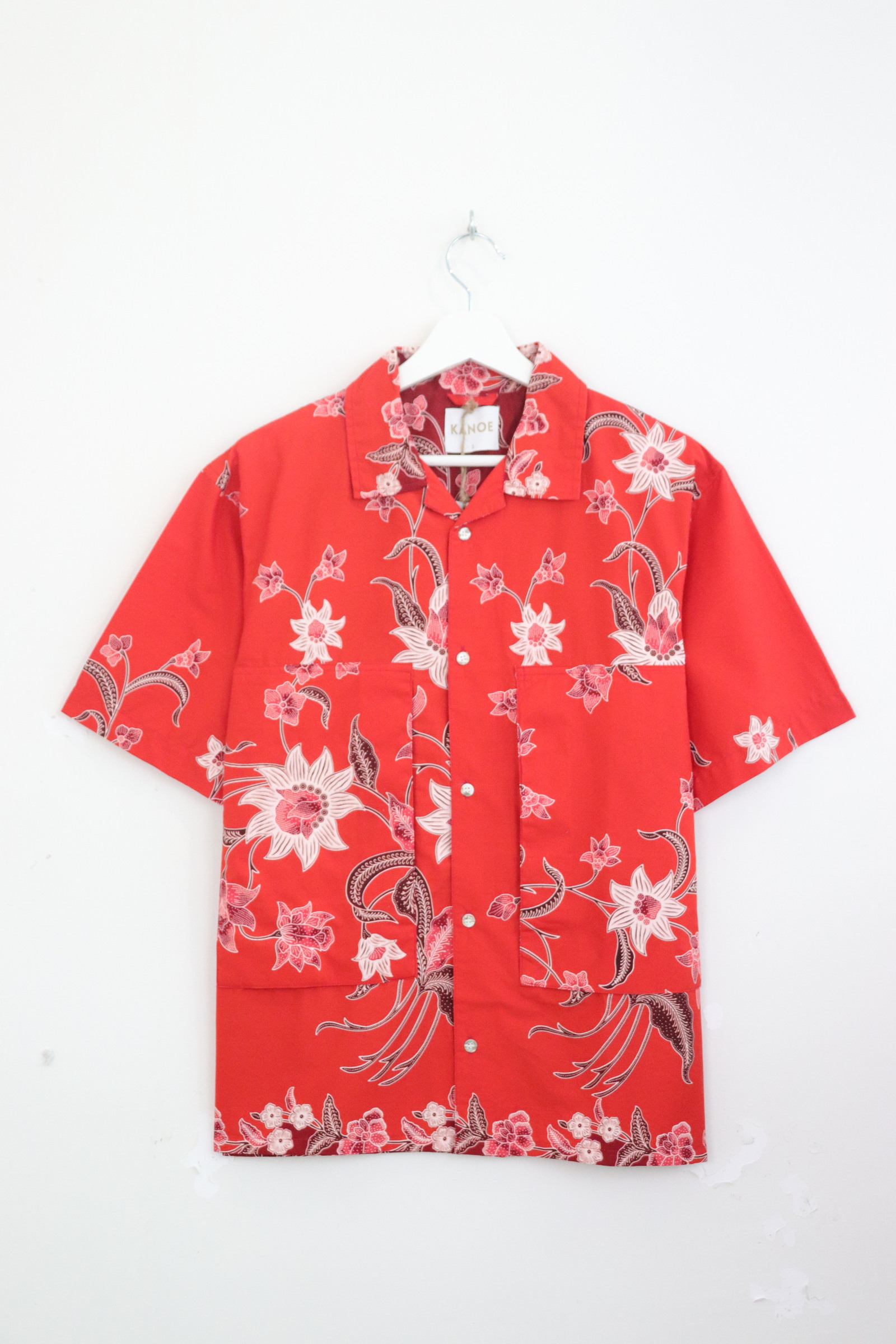 Men's Oversized Pockets Shirt - Rose Syrup [ M ]