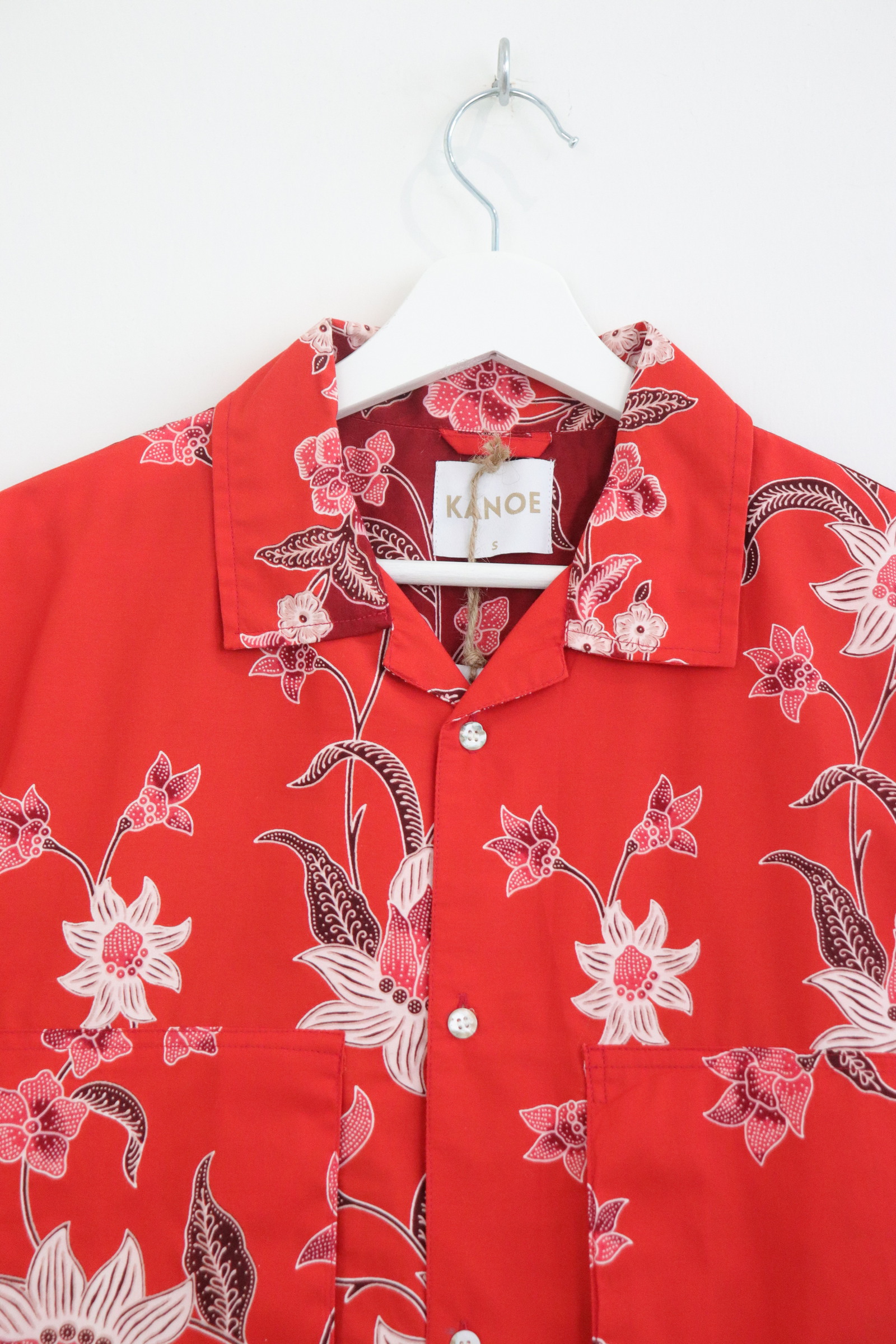 Men's Oversized Pockets Shirt - Rose Syrup [ M ]
