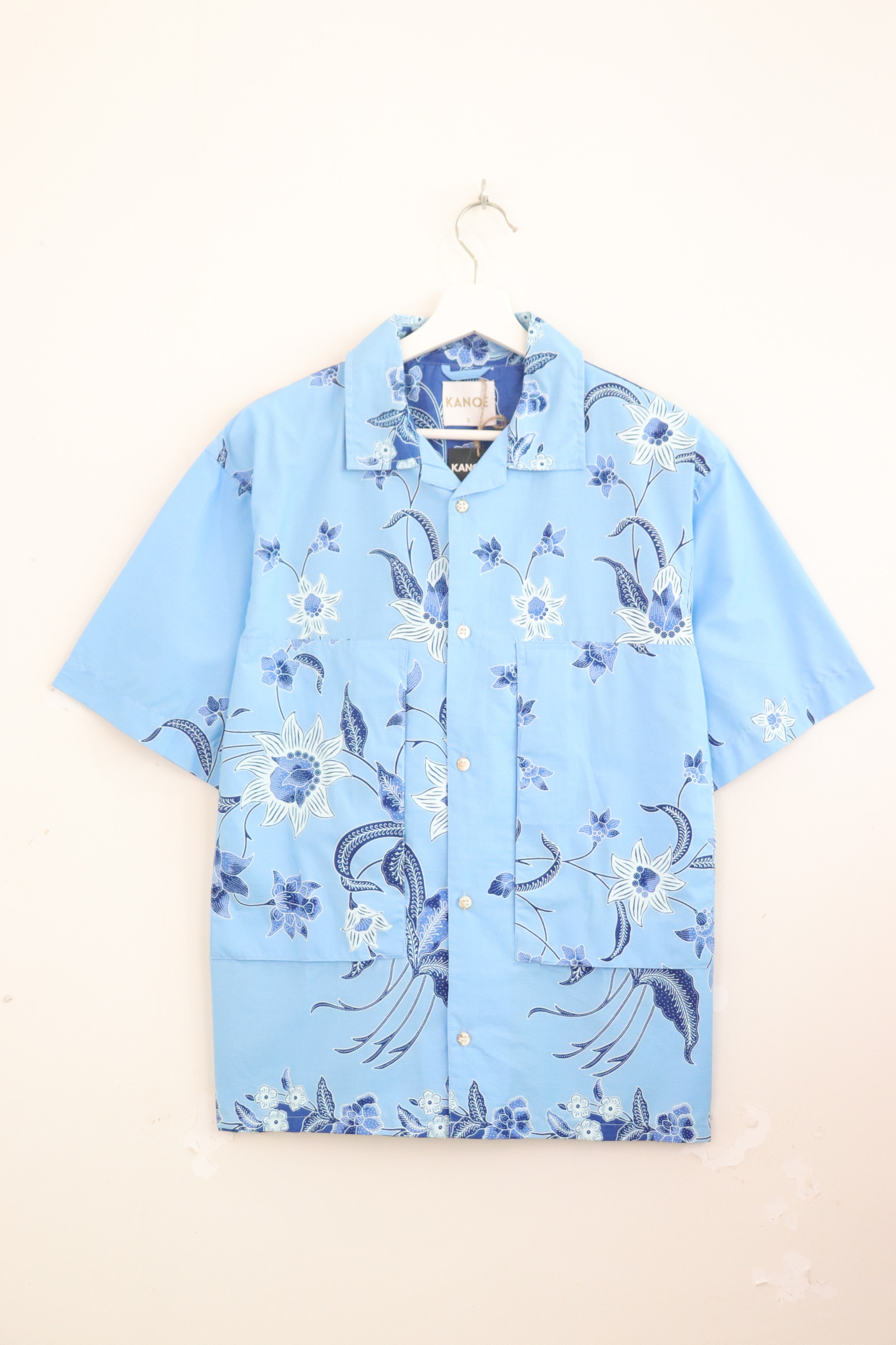 Men's Oversized Pockets Shirt - Blueberry Tart [ S ]