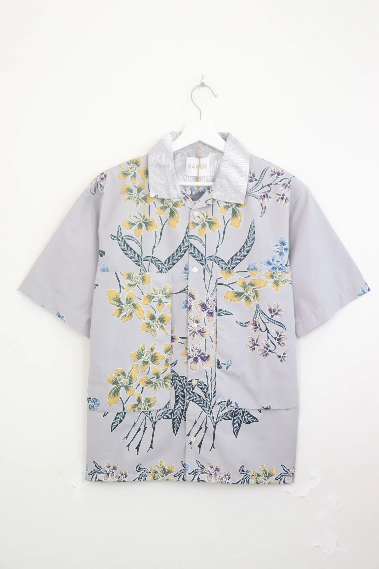 Men's Oversized Pockets Shirt - Kelabu Pulut
