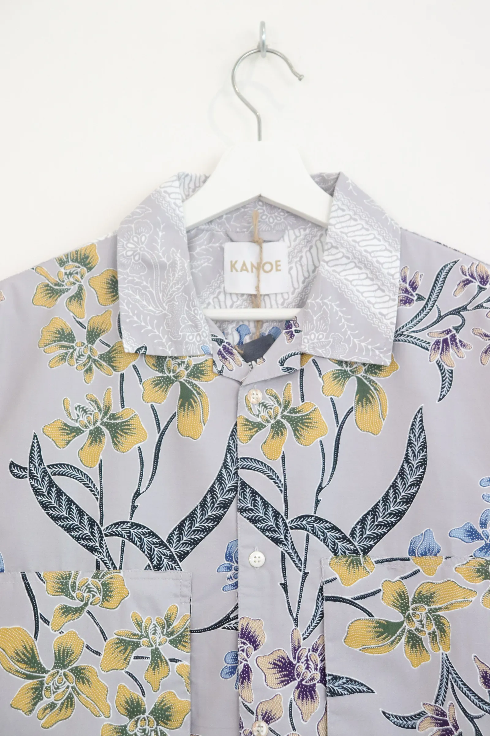 Men's Oversized Pockets Shirt - Kelabu Pulut