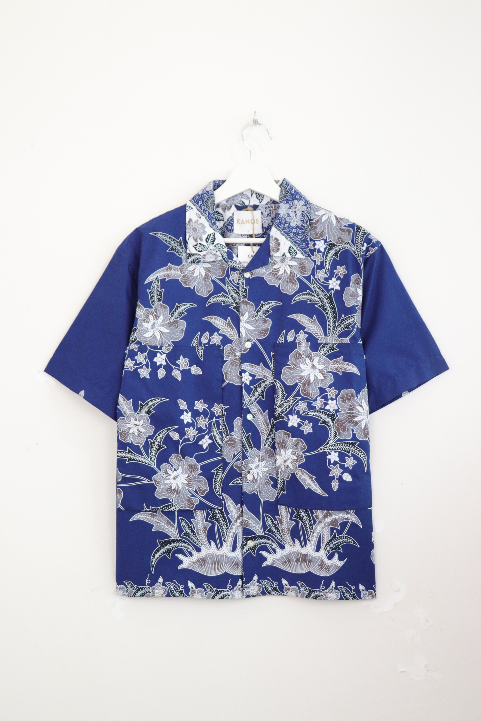 Men's Oversized Pockets Shirt - Biru Telang 