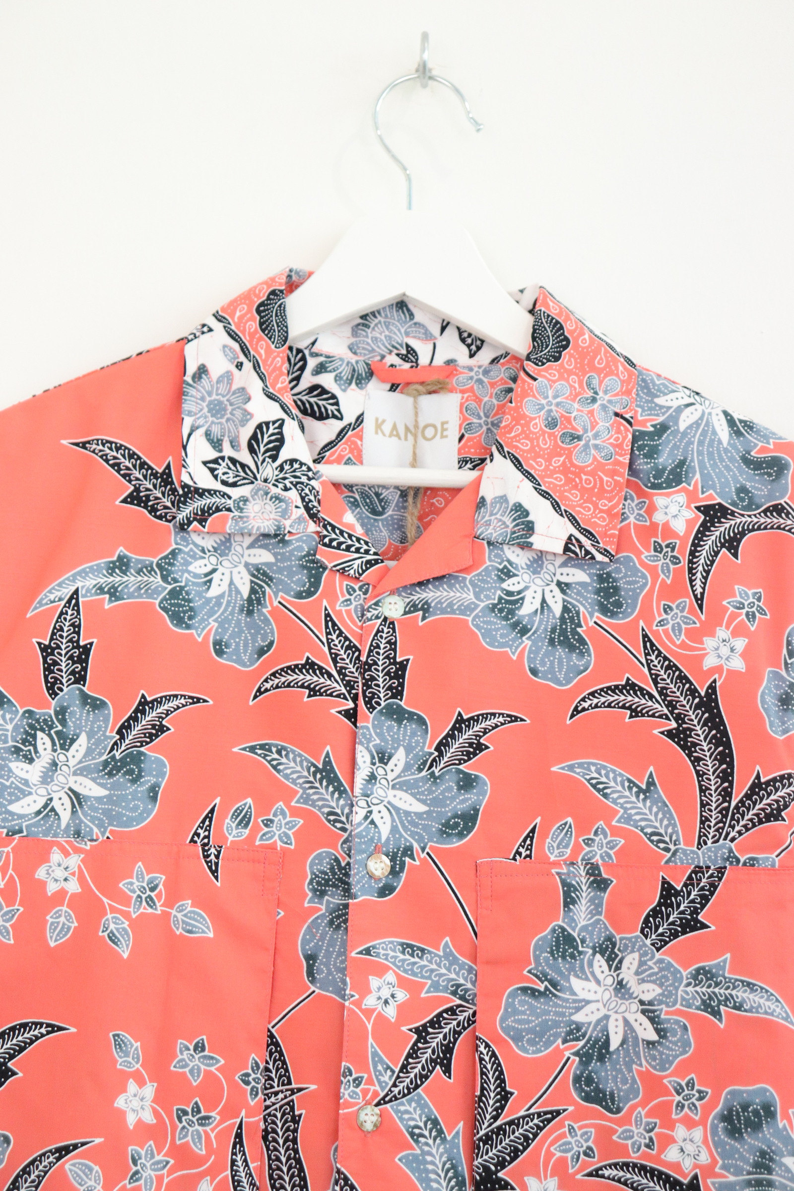 Men's Oversized Pockets Shirt - Puding Mawar