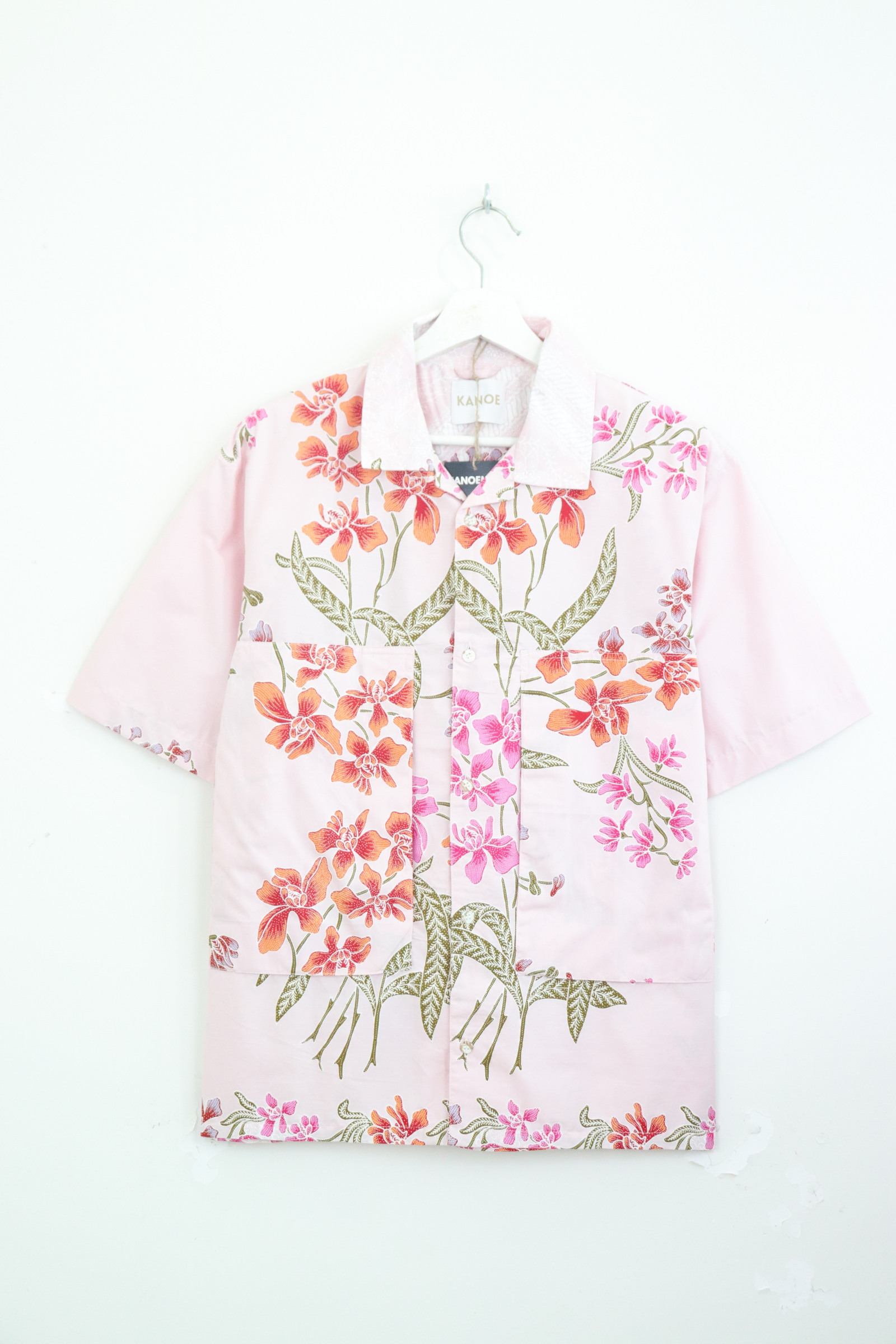 Men's Oversized Pockets Shirt - Sirap Ros [ XL ]