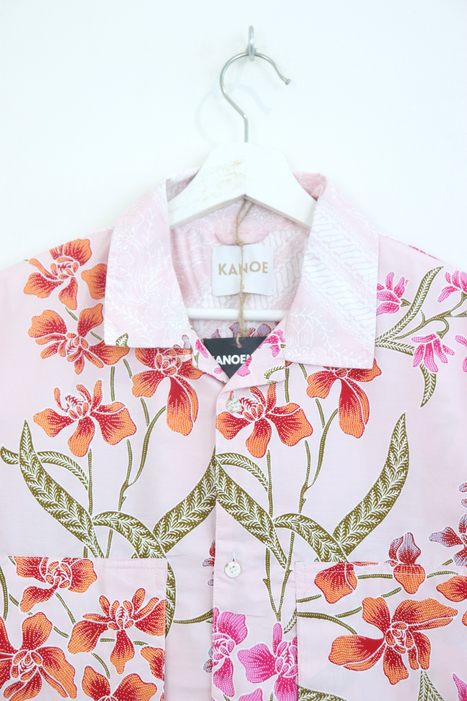 Men's Oversized Pockets Shirt - Sirap Ros [ XL ]