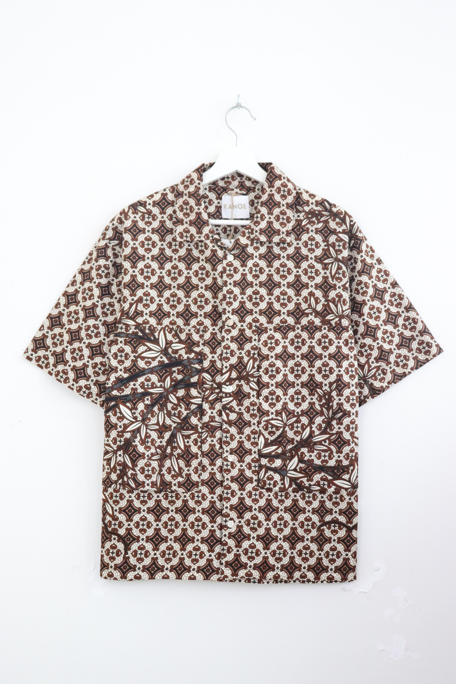 Men's Oversized Pockets Shirt - Tapai Coklat 