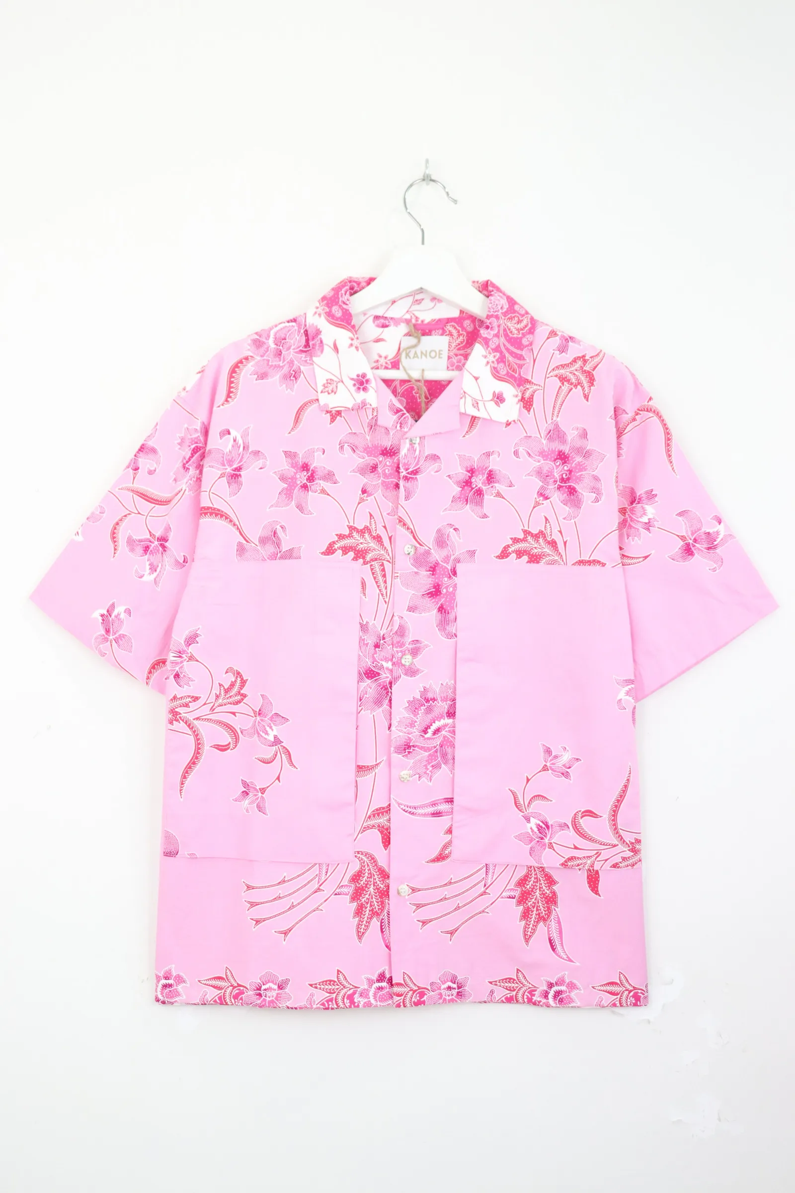 Men's Oversized Pockets Shirt - Manisan Ros [ XL ]
