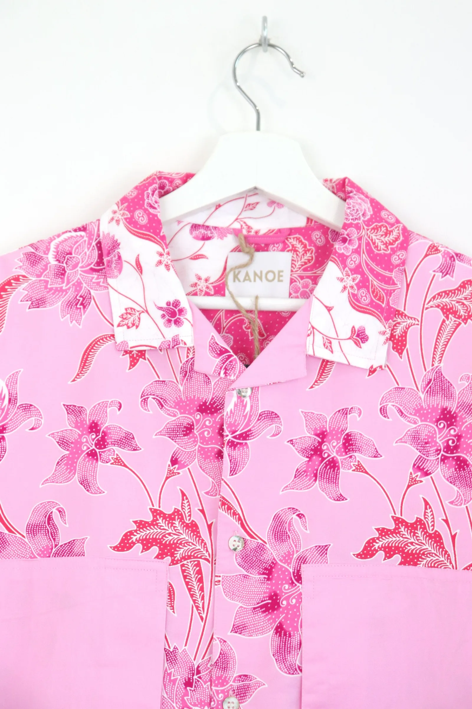 Men's Oversized Pockets Shirt - Manisan Ros [ XL ]