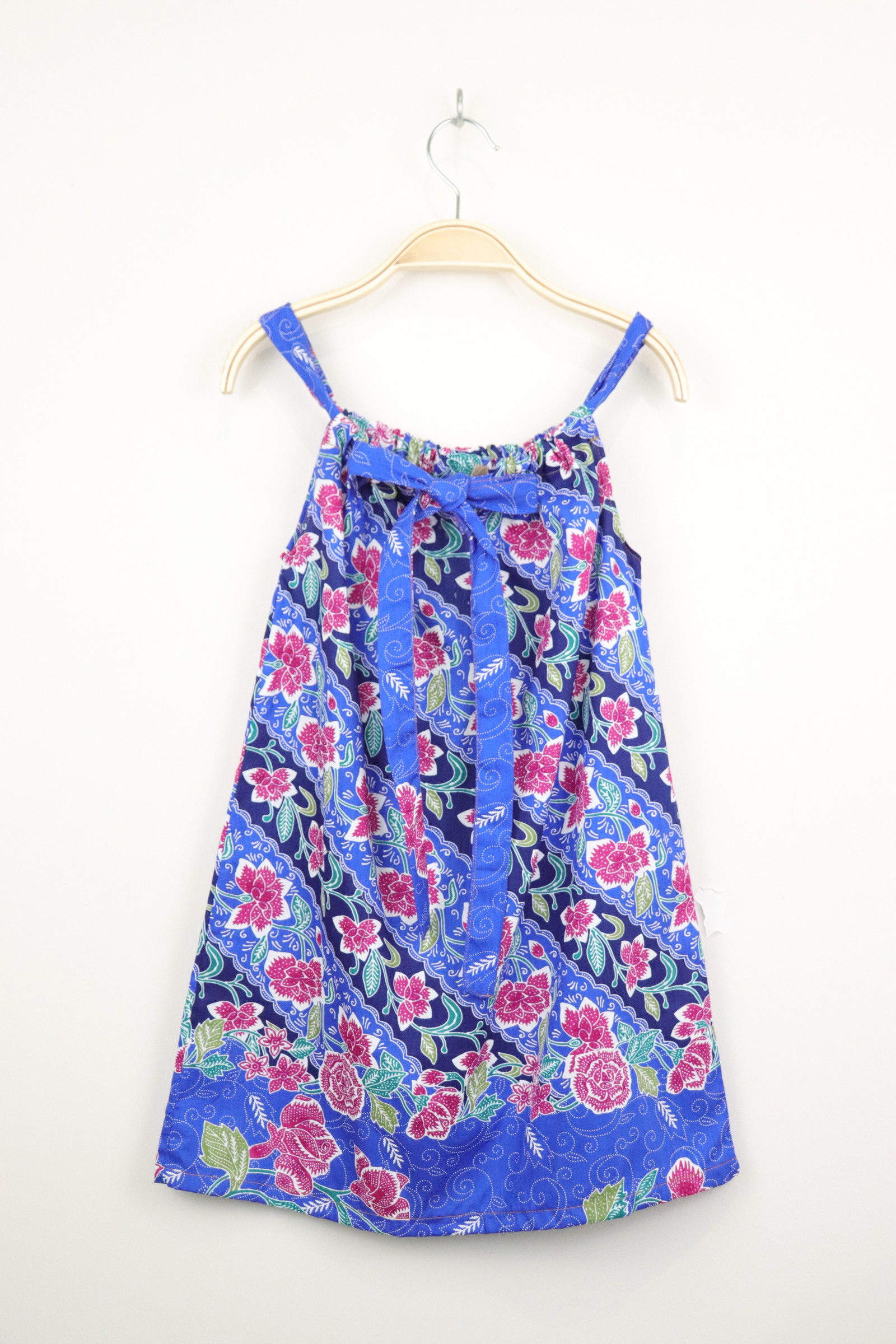 Girl's Drawstring Batik Dress - Cinderella