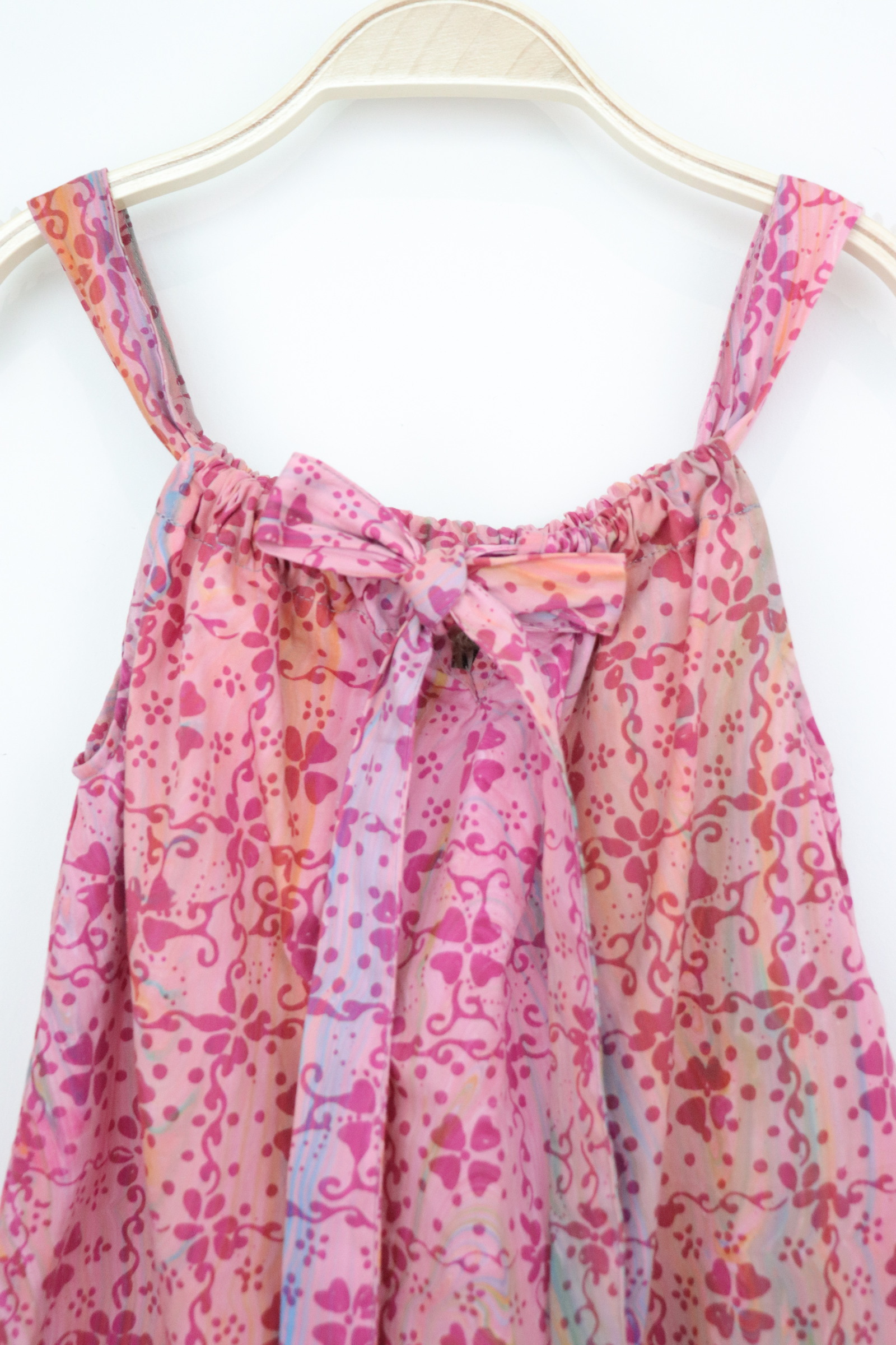 Girl's Drawstring Batik Dress - Minnie [ Handmade ]
