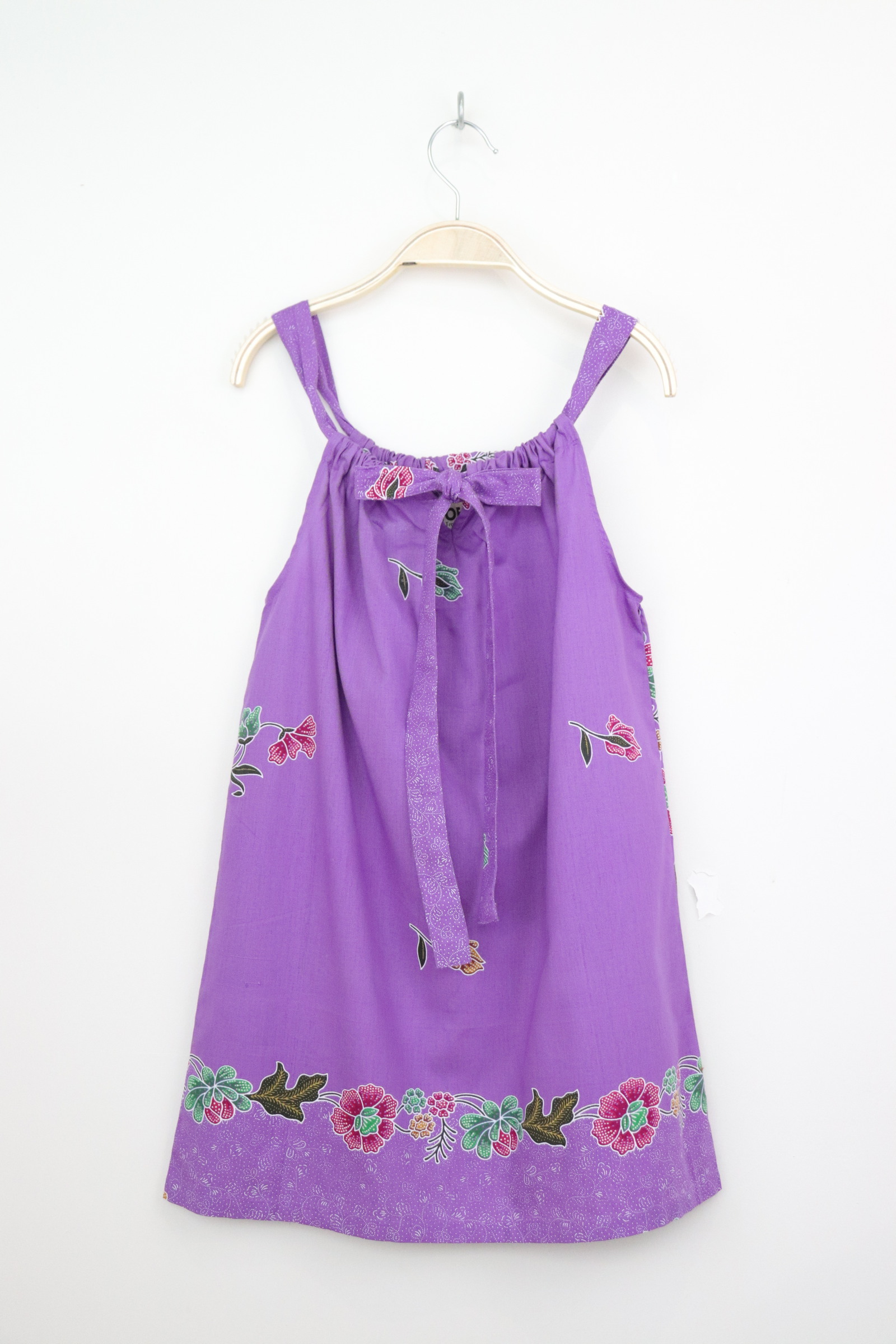 Girl's Drawstring Batik Dress - Rapunzel
