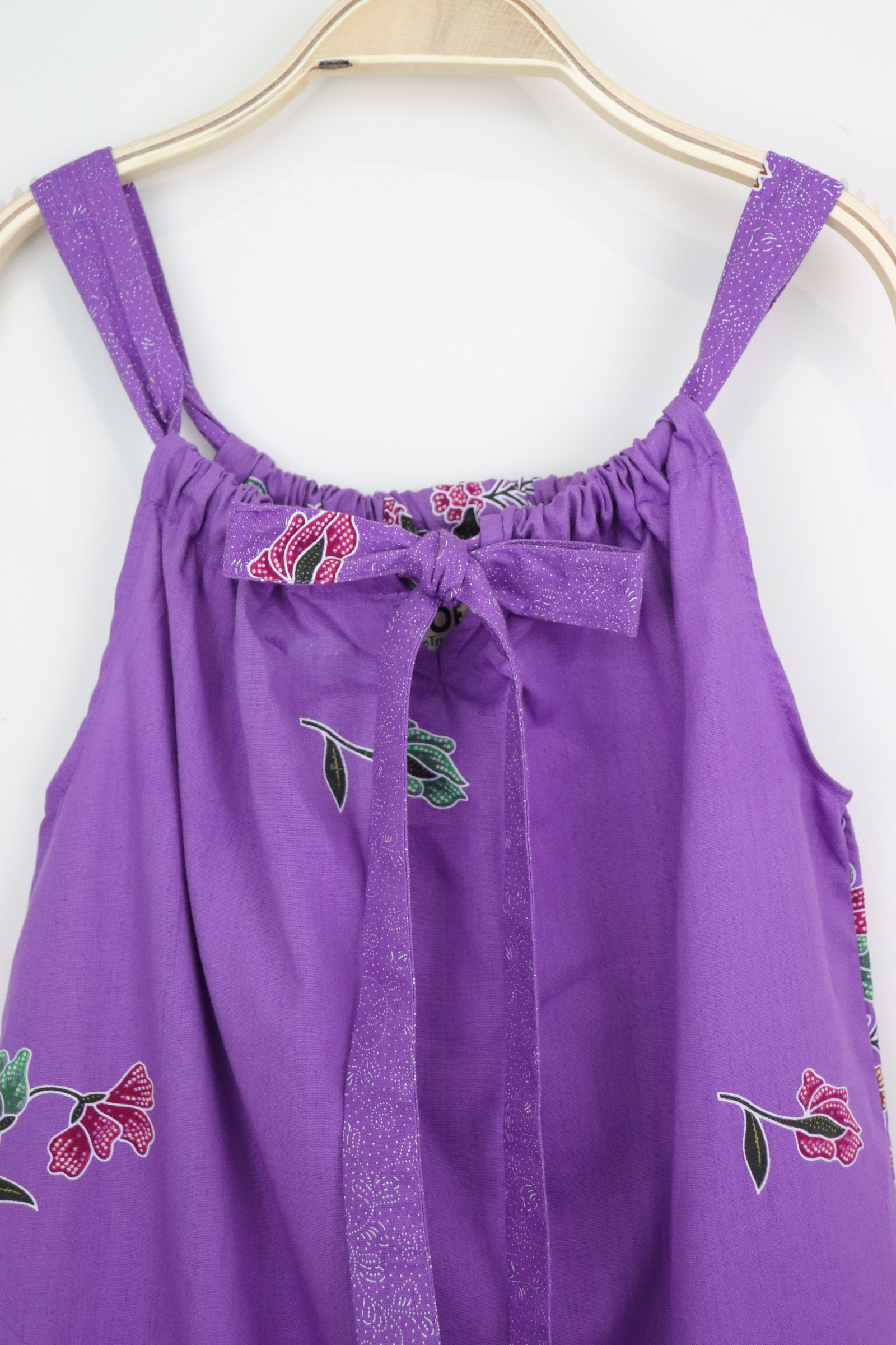Girl's Drawstring Batik Dress - Rapunzel