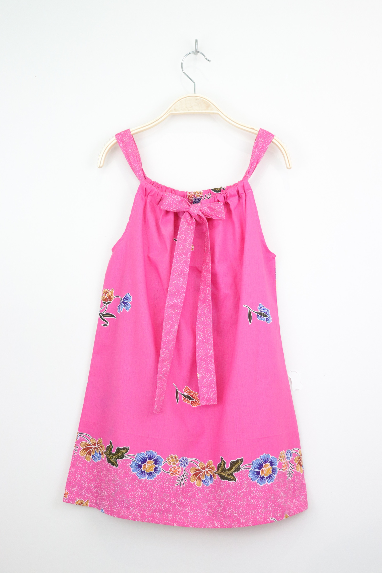 Girl's Drawstring Batik Dress - Aurora