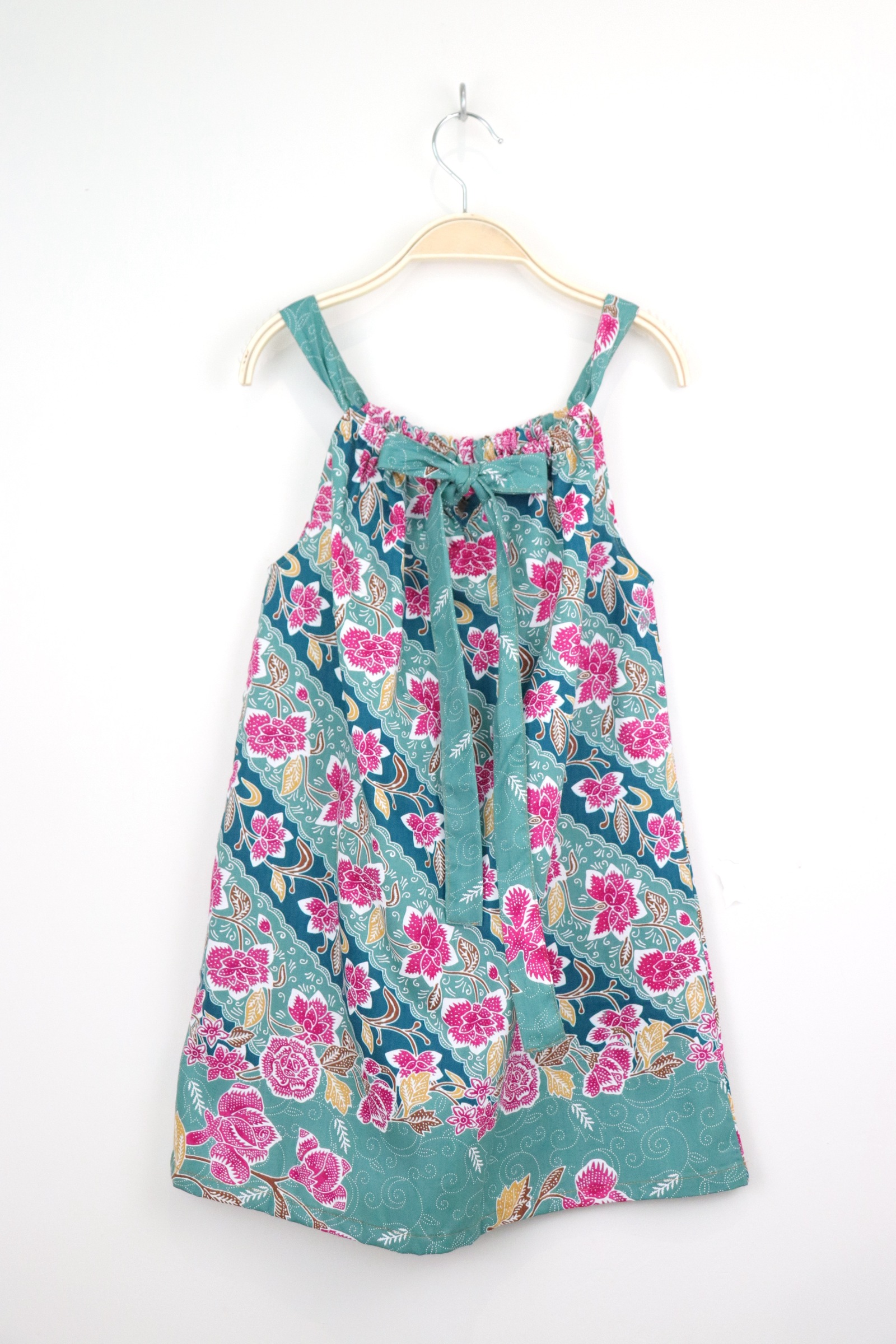 Girl's Drawstring Batik Dress - Jasmine