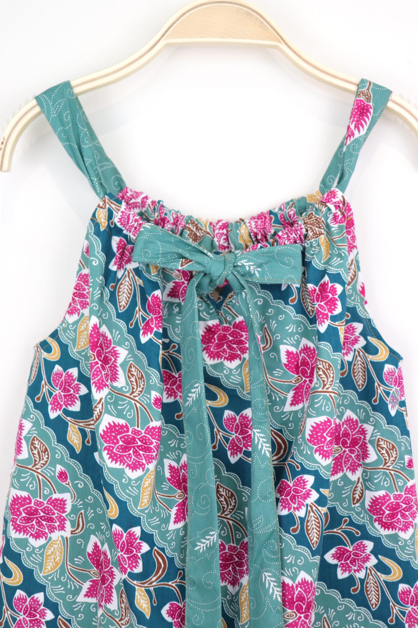 Girl's Drawstring Batik Dress - Jasmine