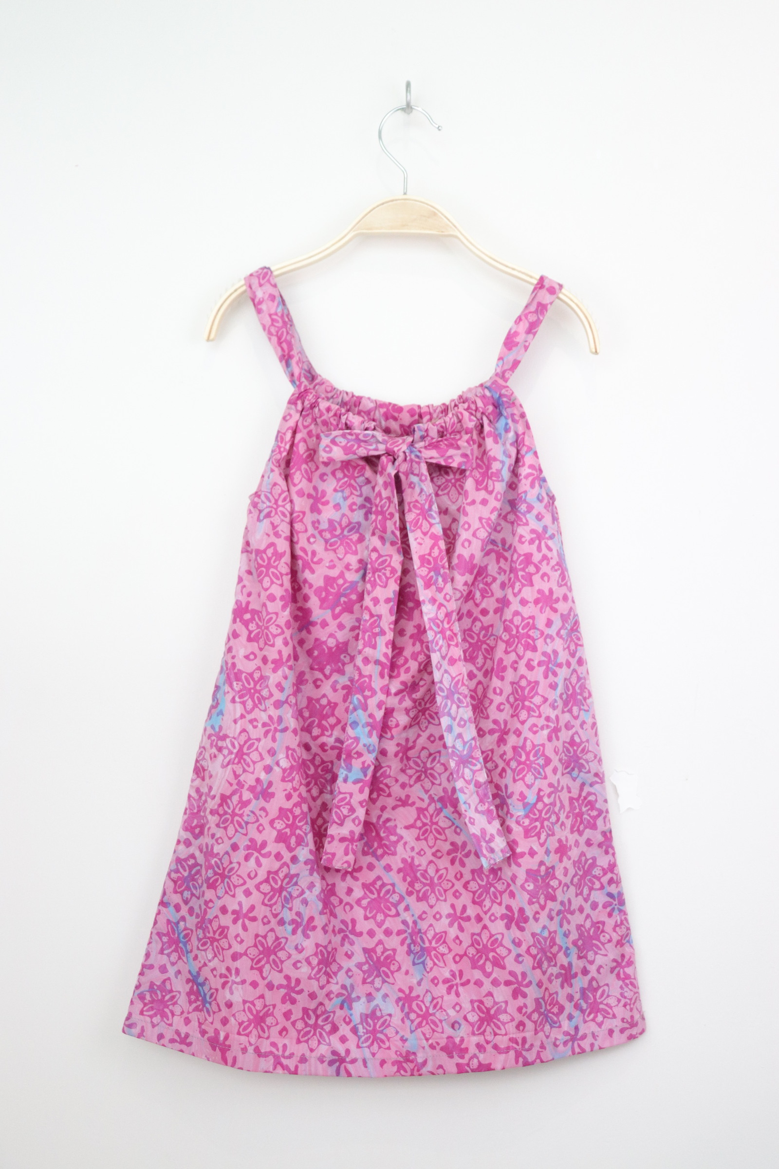 Girl's Drawstring Batik Dress - Blossom [ Handmade ]