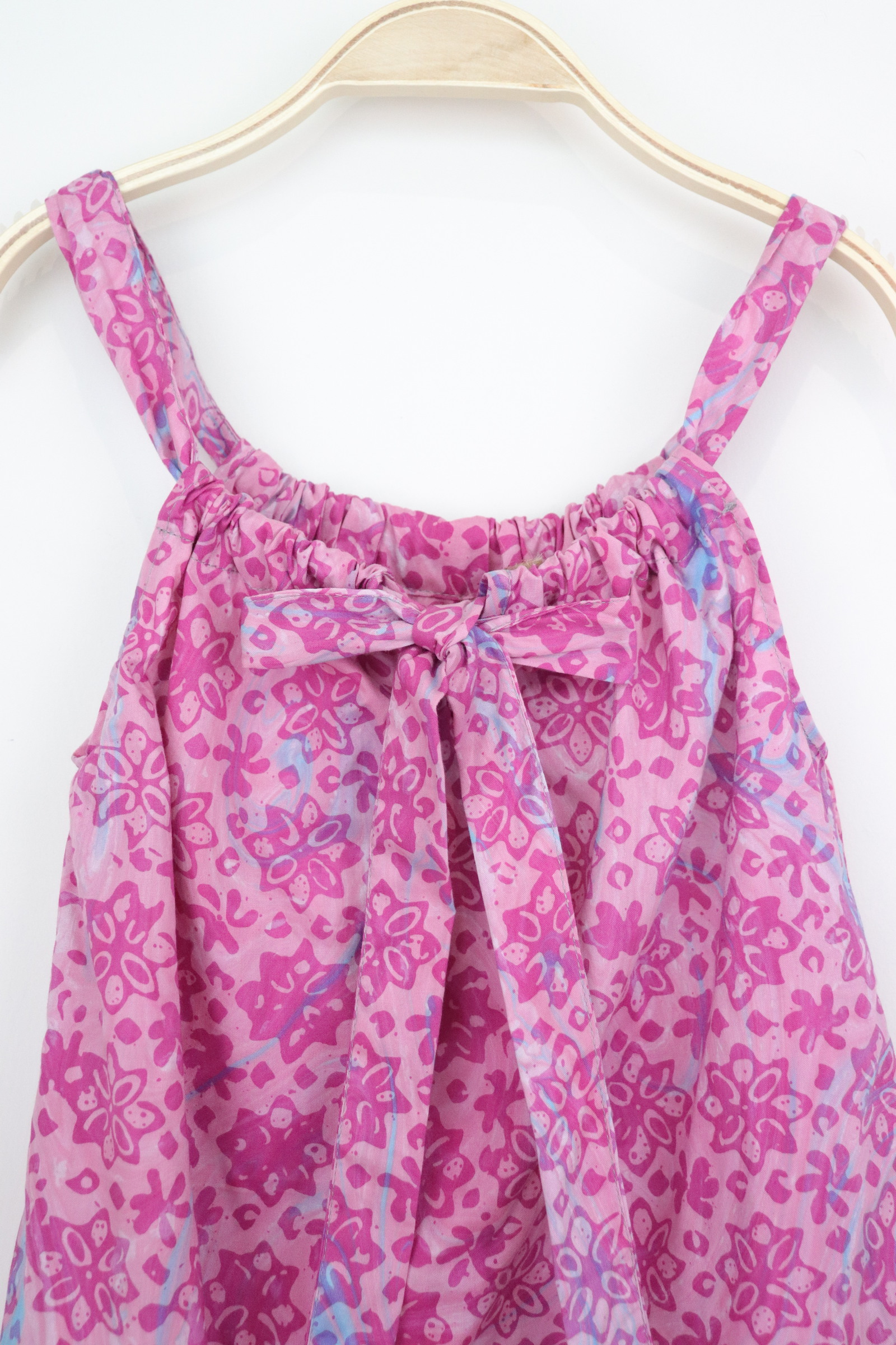 Girl's Drawstring Batik Dress - Blossom [ Handmade ]