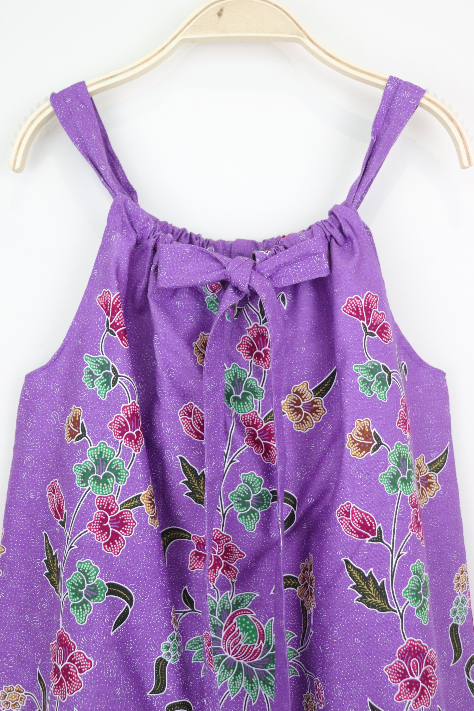 Girl's Drawstring Batik Dress - Tinky Winky