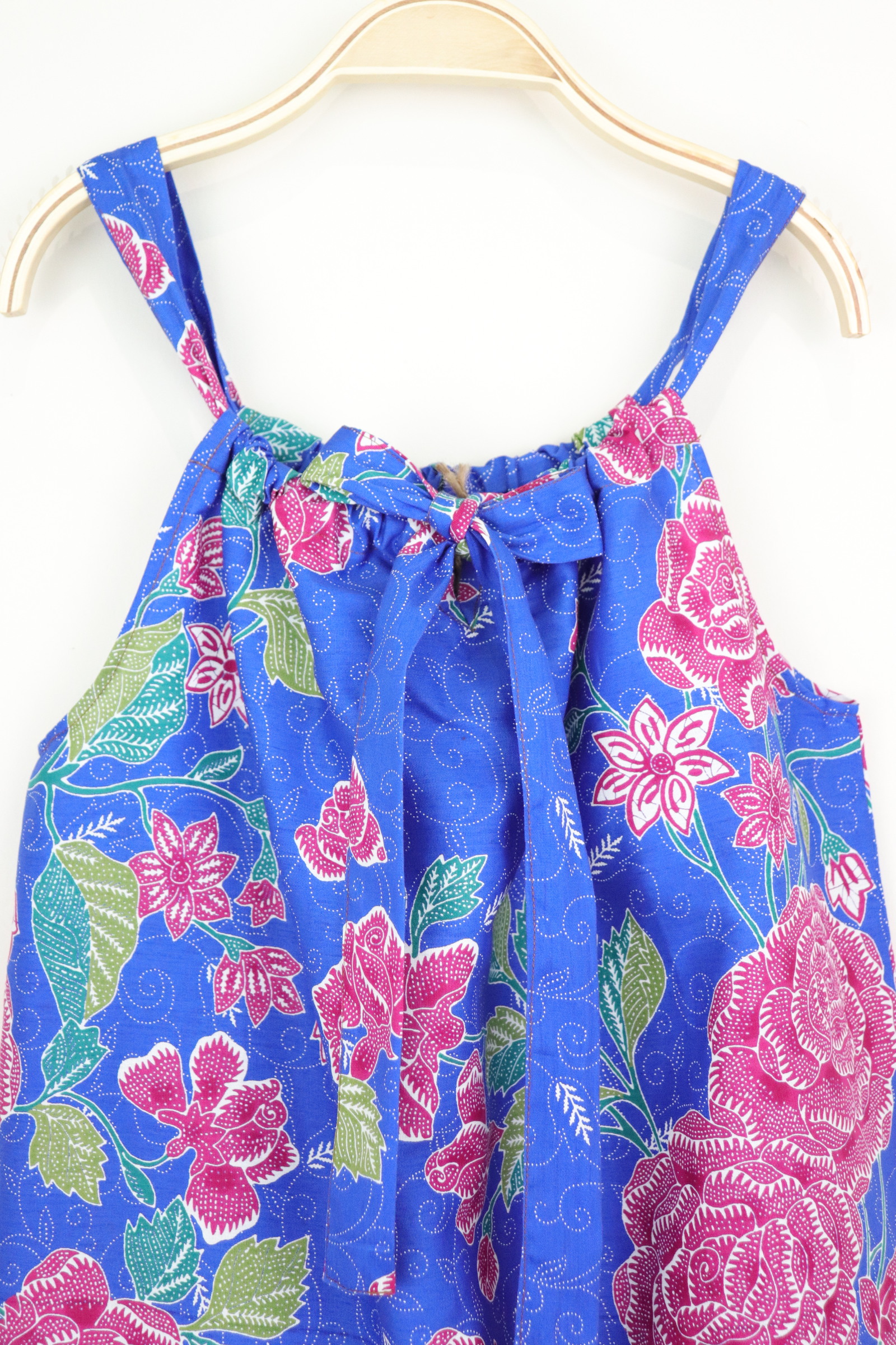 Girl's Drawstring Batik Dress - Elsa