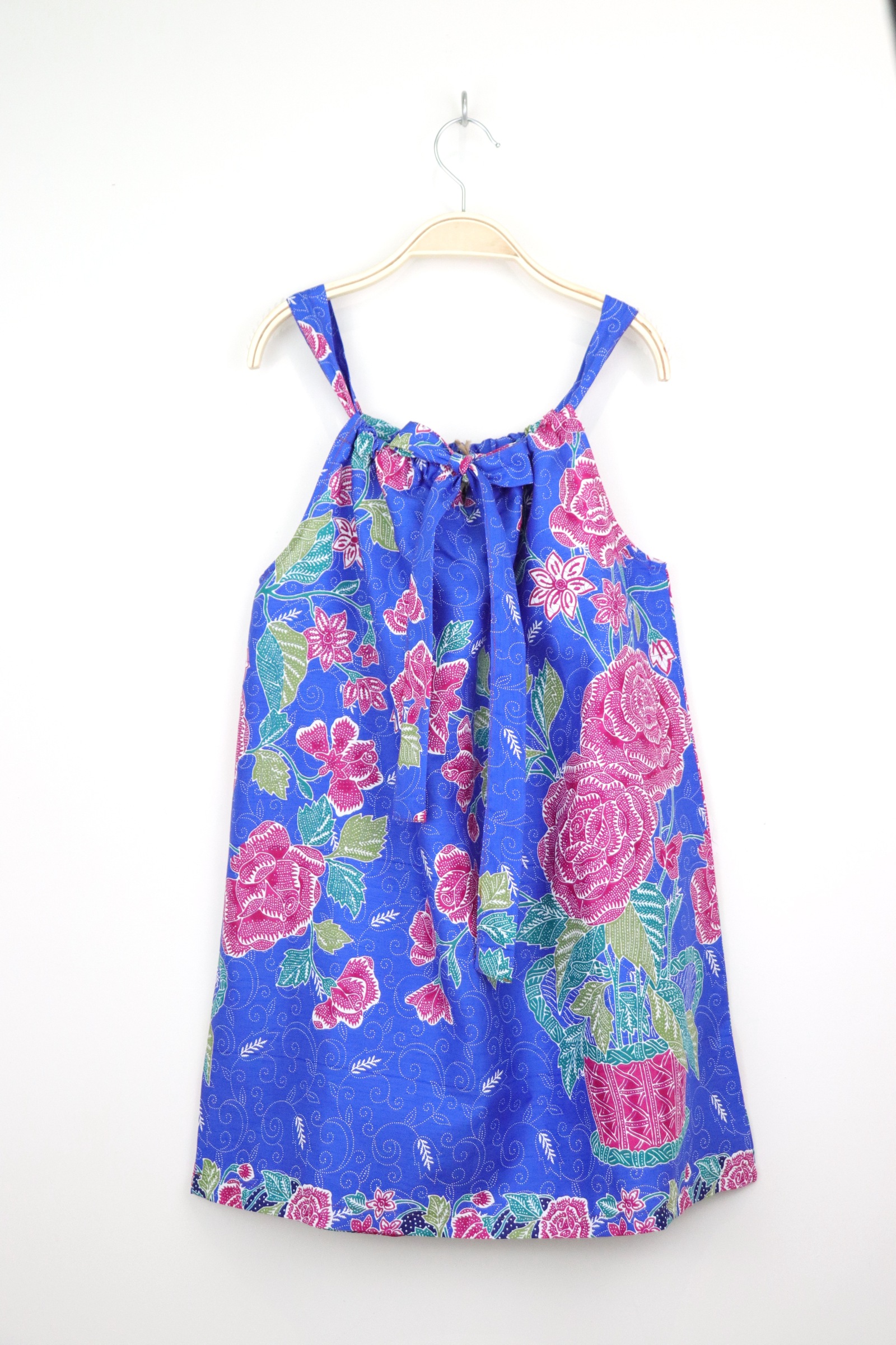 Girl's Drawstring Batik Dress - Elsa