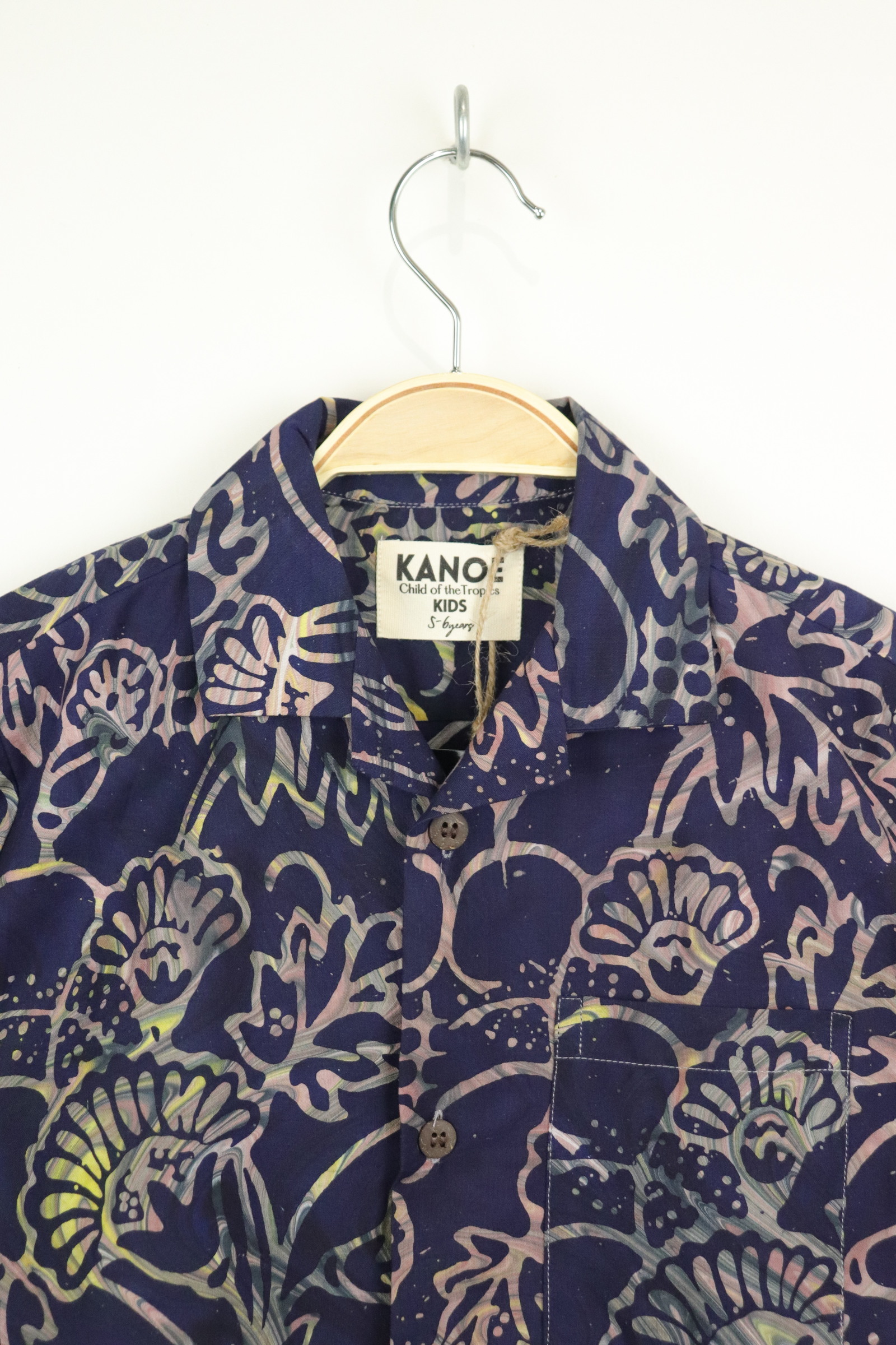 Boy's Open Collar Pocket Shirt - Cosmic Skies [ Handmade ]