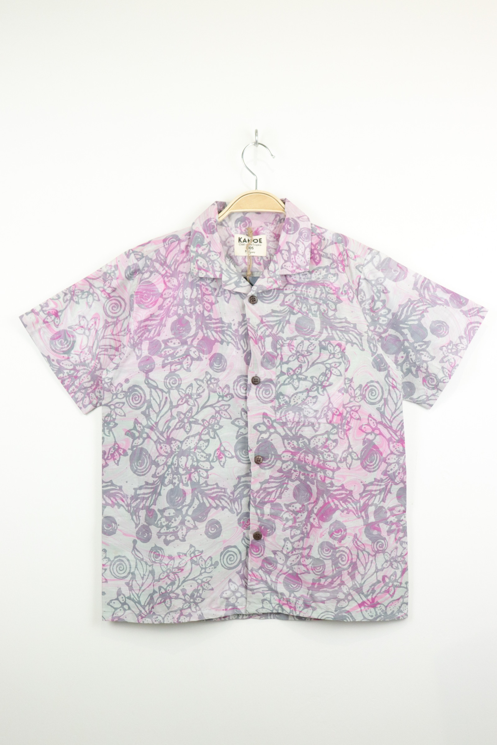 Boy's Open Collar Pocket Shirt - Paddle Pop  [ Handmade ]