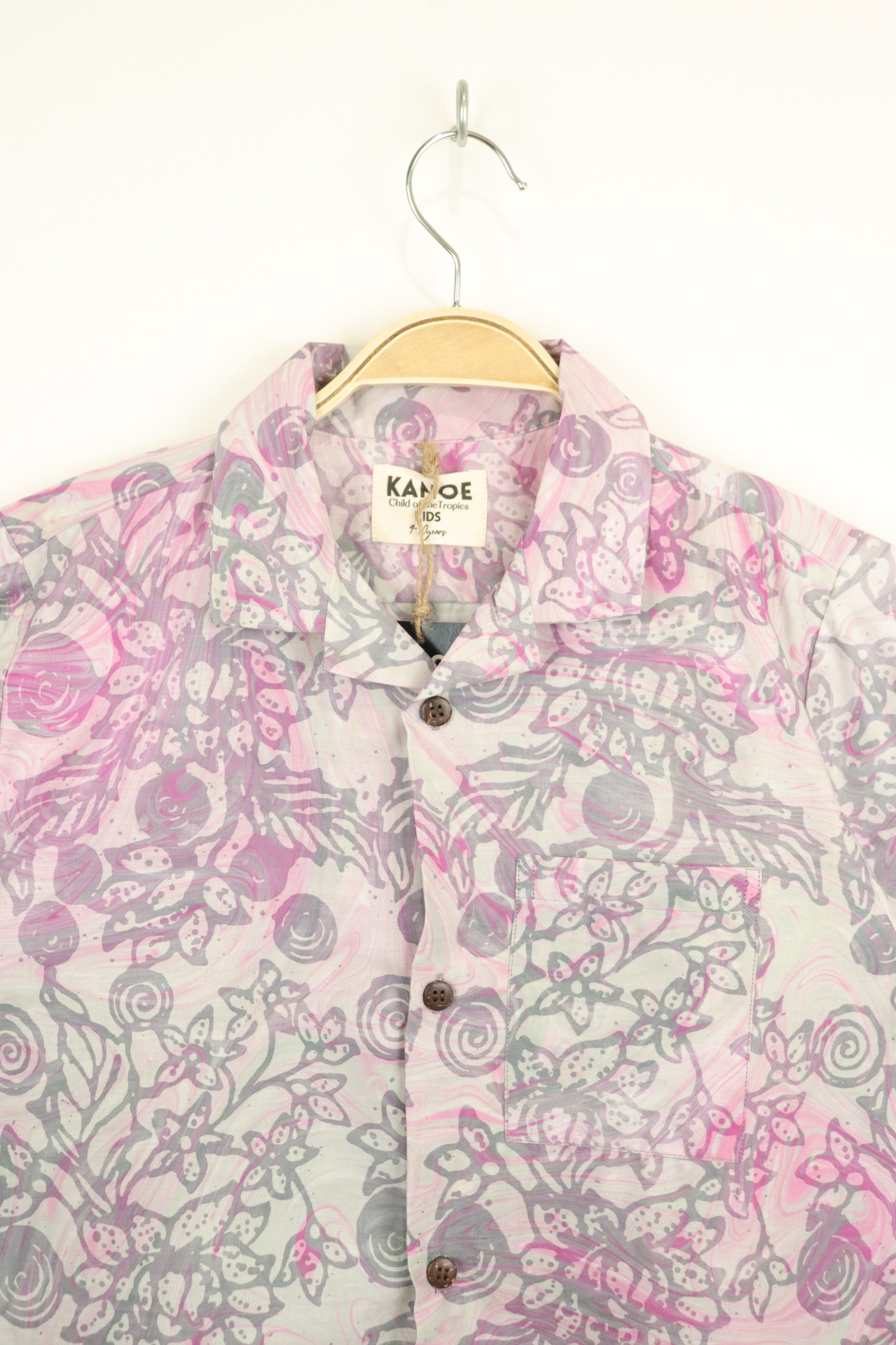 Boy's Open Collar Pocket Shirt - Paddle Pop  [ Handmade ]