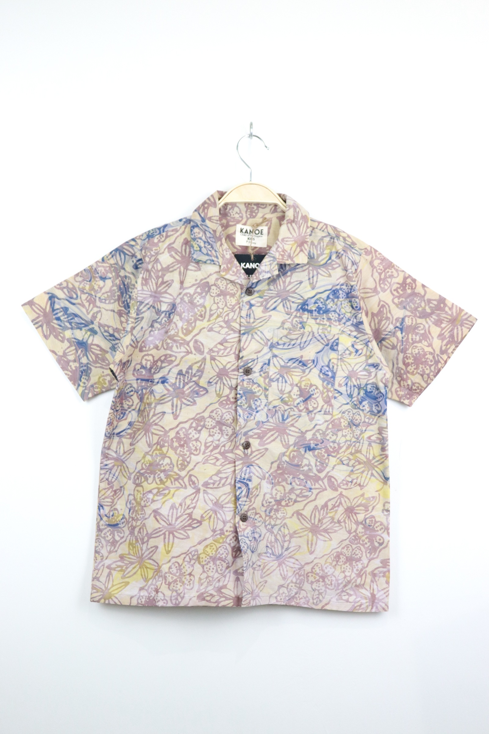 Boy's Open Collar Pocket Shirt - Banana Breeze [ Handmade ]