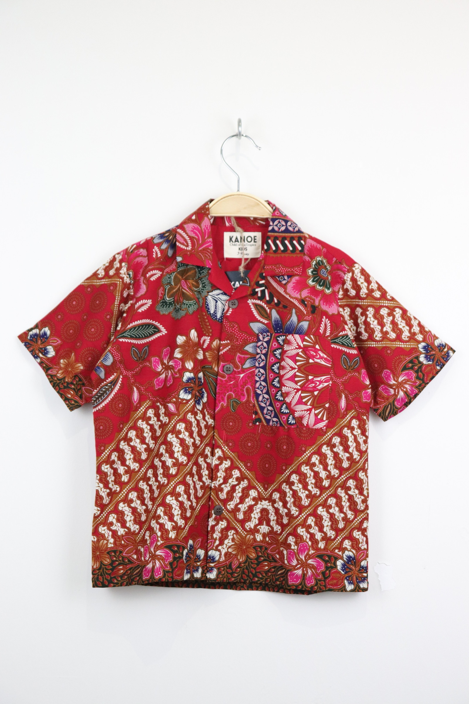 Boy's Open Collar Pocket Shirt - Roselle Ember