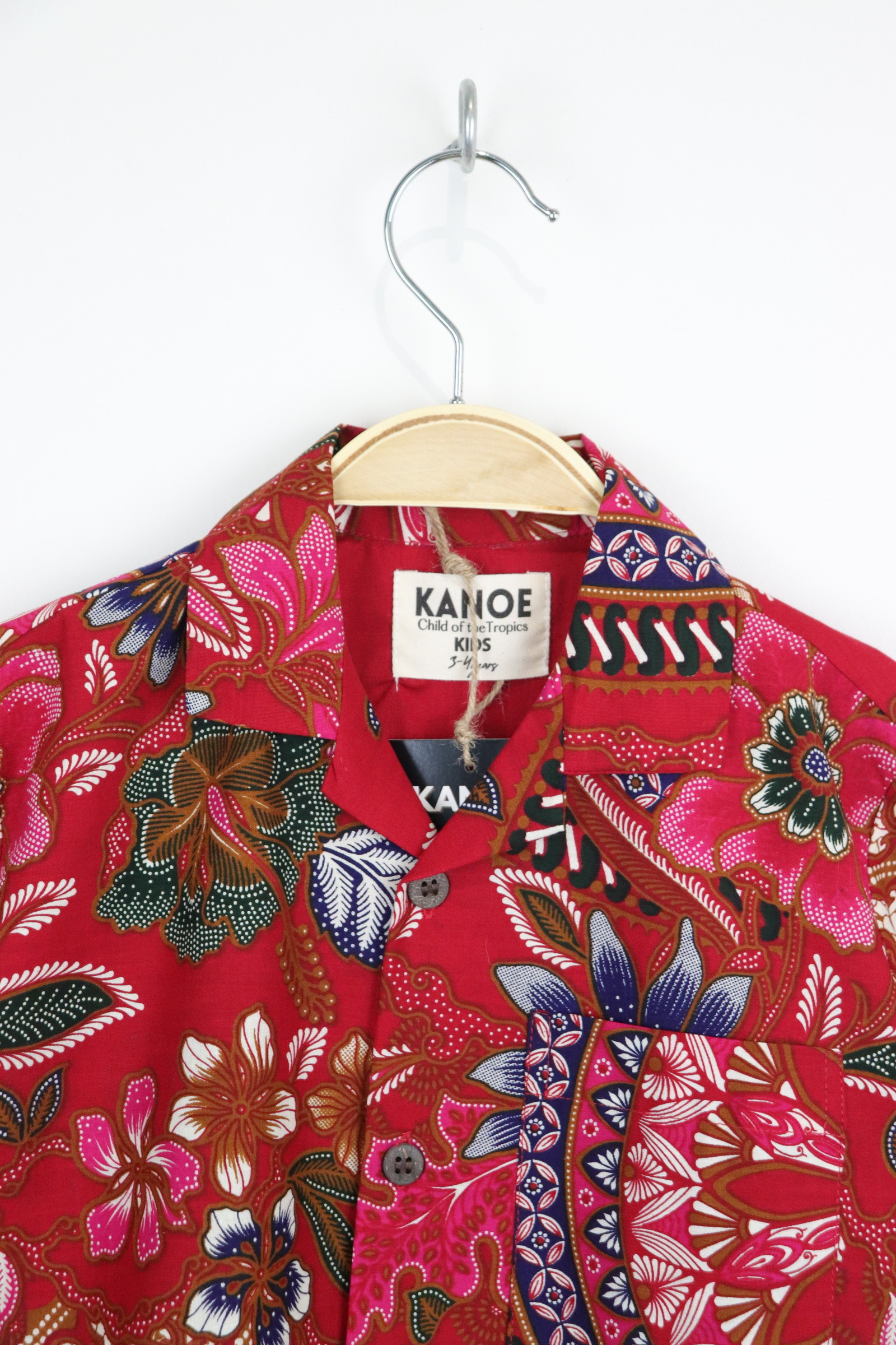 Boy's Open Collar Pocket Shirt - Roselle Ember