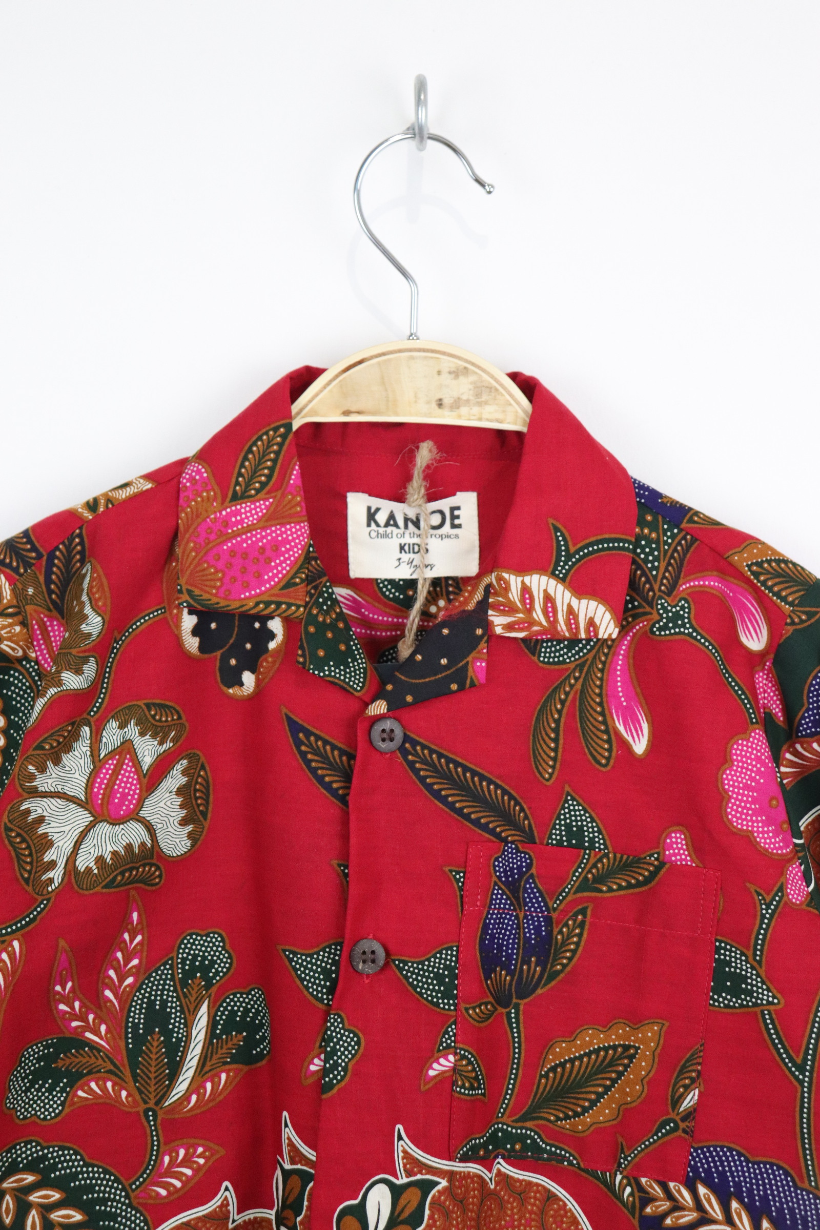 Boy's Open Collar Pocket Shirt - Watermelon Pop