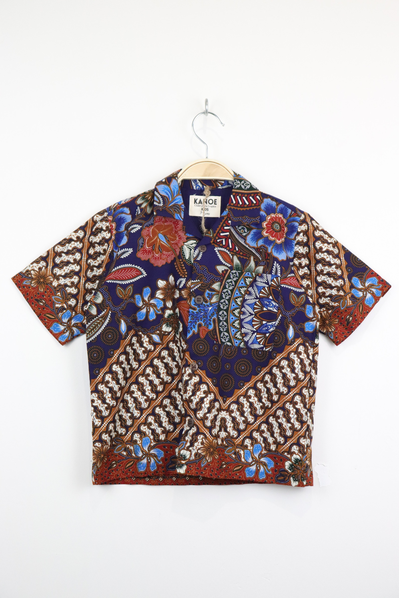 Boy's Open Collar Pocket Shirt - Stormy Tide